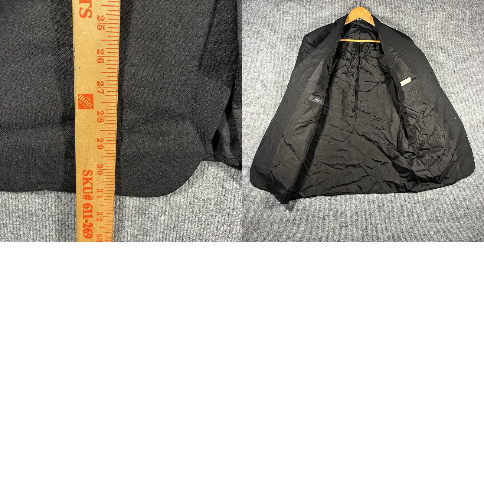 Hugo Boss Hugo Boss Jacket Mens 40 Regular Black Wool Blazer 90s Designer City Classic Size 40R - 8 Thumbnail