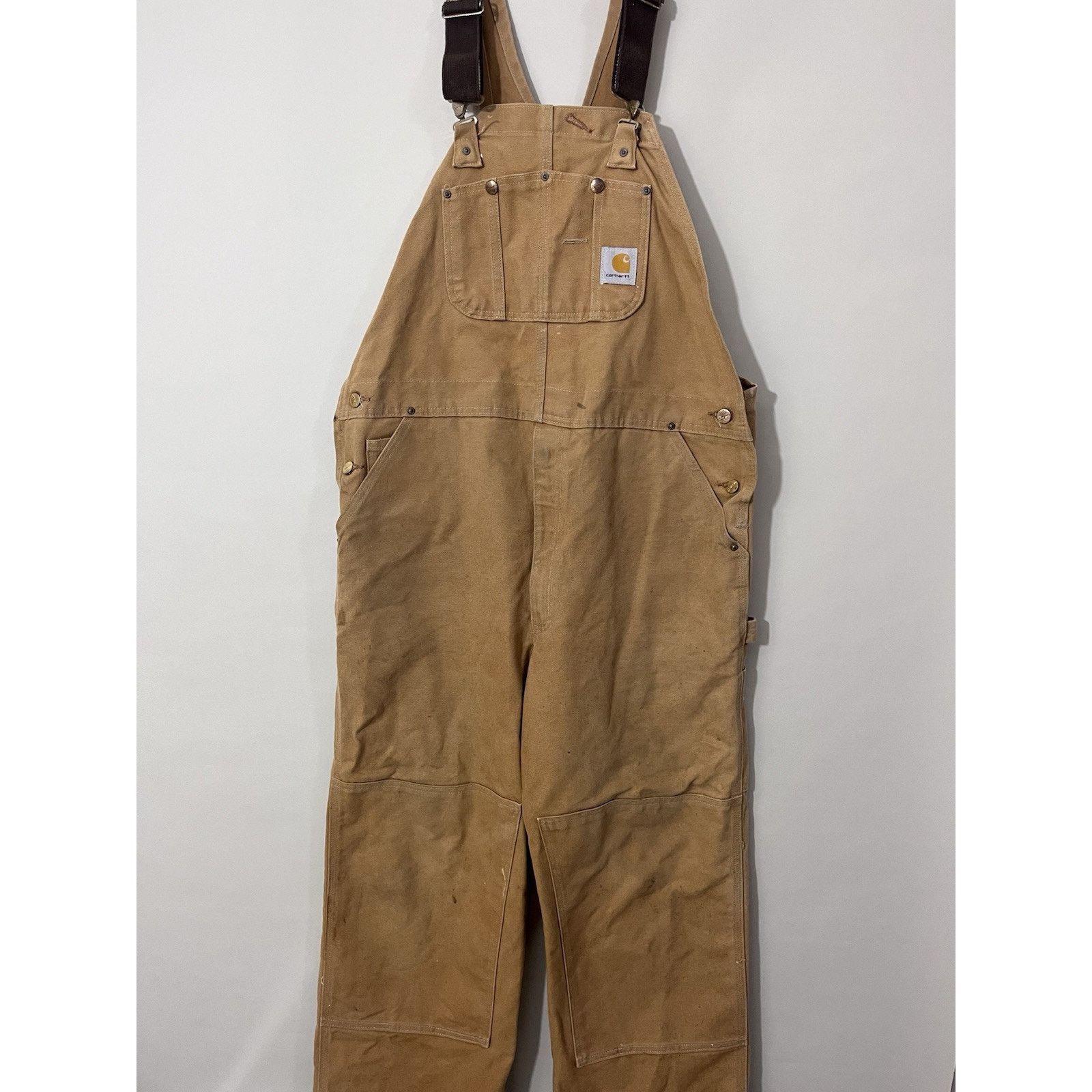 Carhartt Carhartt Men’s Double Knee Duck Canvas Bib Overalls 42x32 Size US 42 / EU 58 - 3 Thumbnail