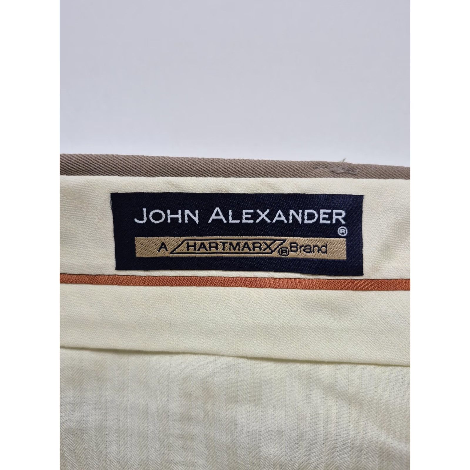 Vintage John Alexander Dress Pants Mens 38x37 Beige Wool Pleated Classic Fit Unhemmed Size US 38 / EU 54 - 4 Thumbnail