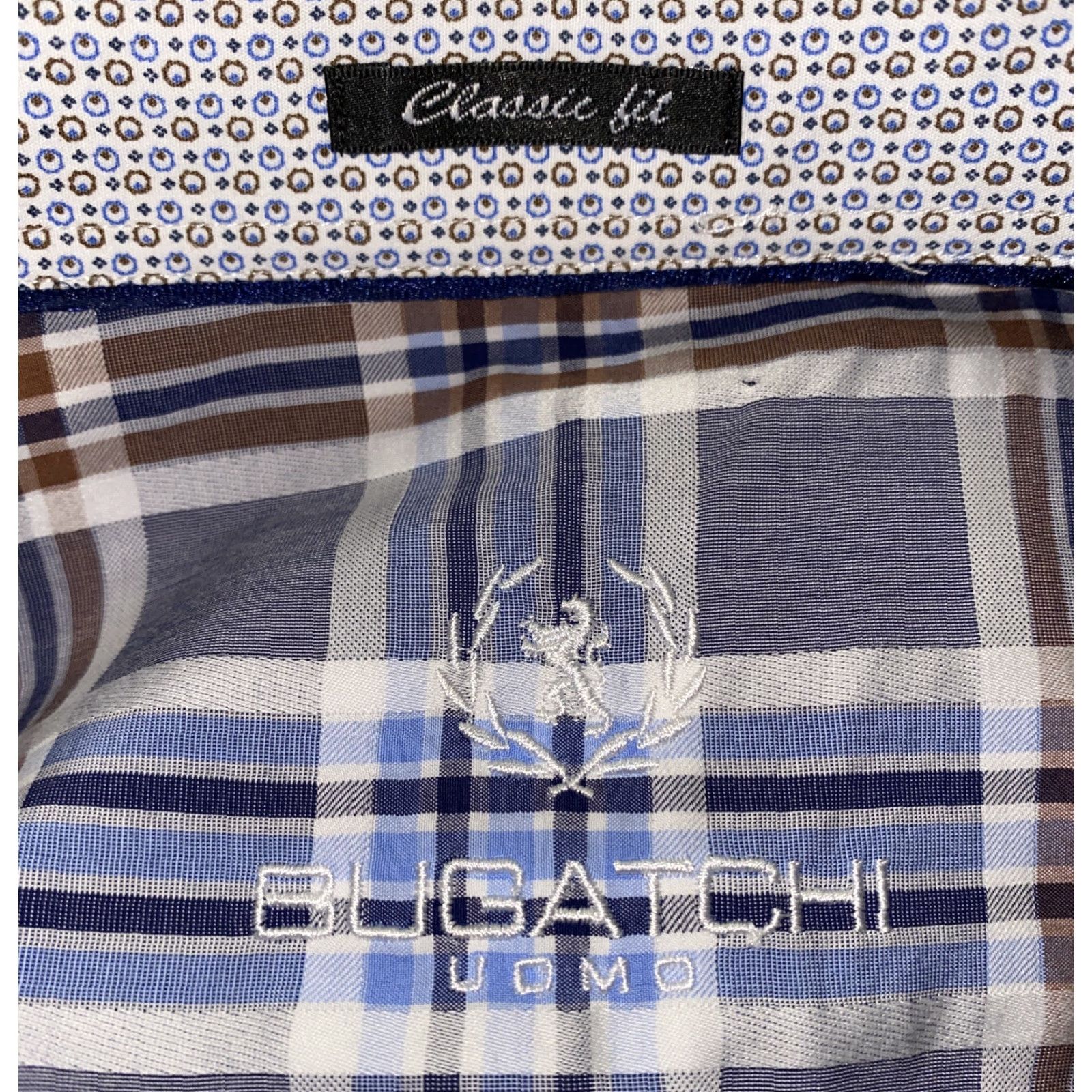 BUGATCHI Bugatchi Uomo Mens Multi-Color Check Button-Up Shirt Long Sleeve Size M Size US M / EU 48-50 / 2 - 6 Thumbnail