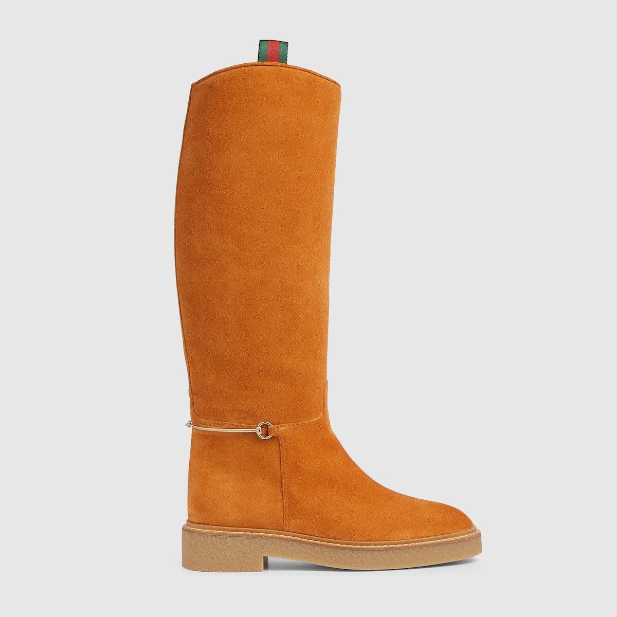 Gucci oc11z1025 Slim Horsebit Boots in Brown Size US 8 / IT 38 - 1 Thumbnail