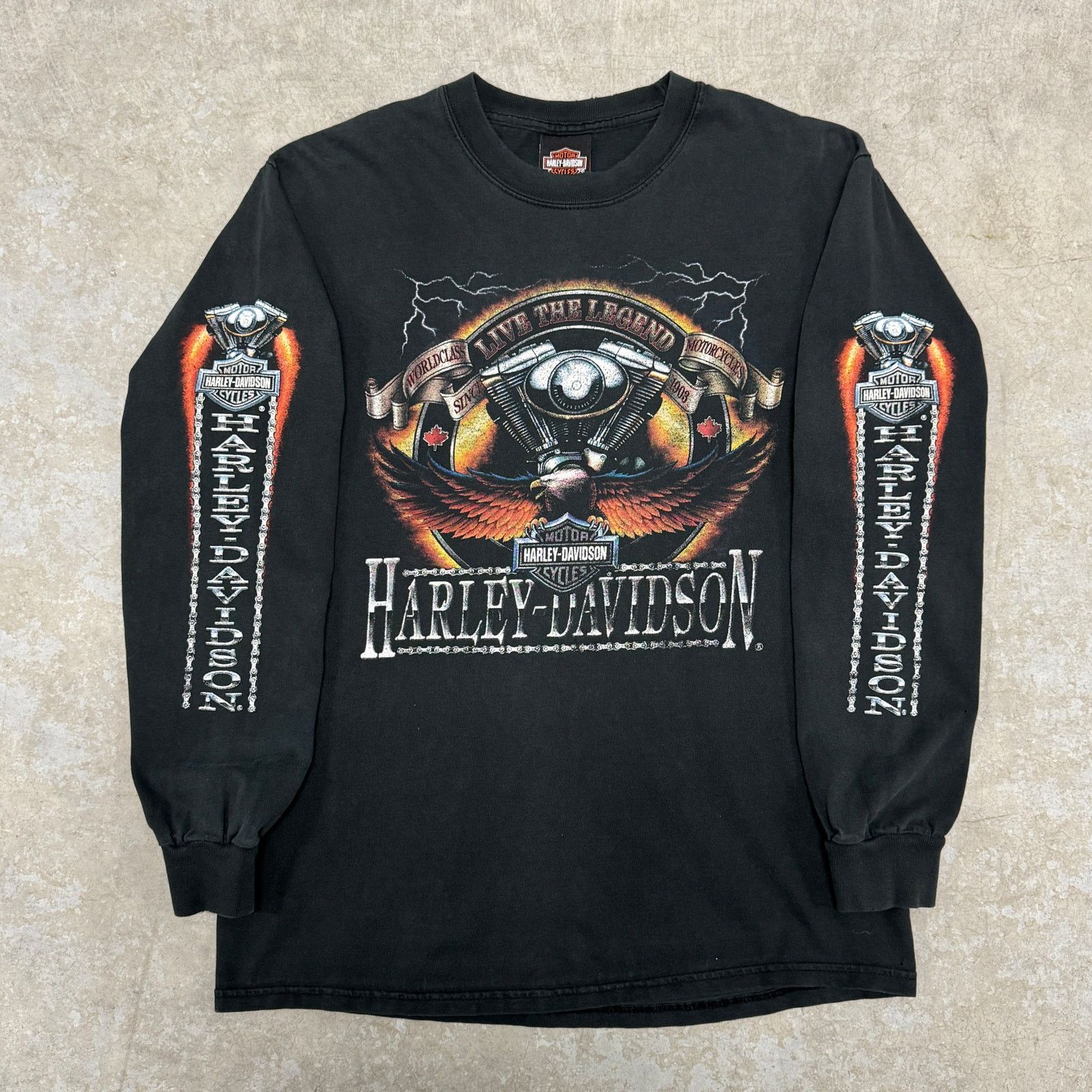 Harley Davidson Vintage Harley Davidson Longsleeve Size US M / EU 48-50 / 2 - 1 Thumbnail
