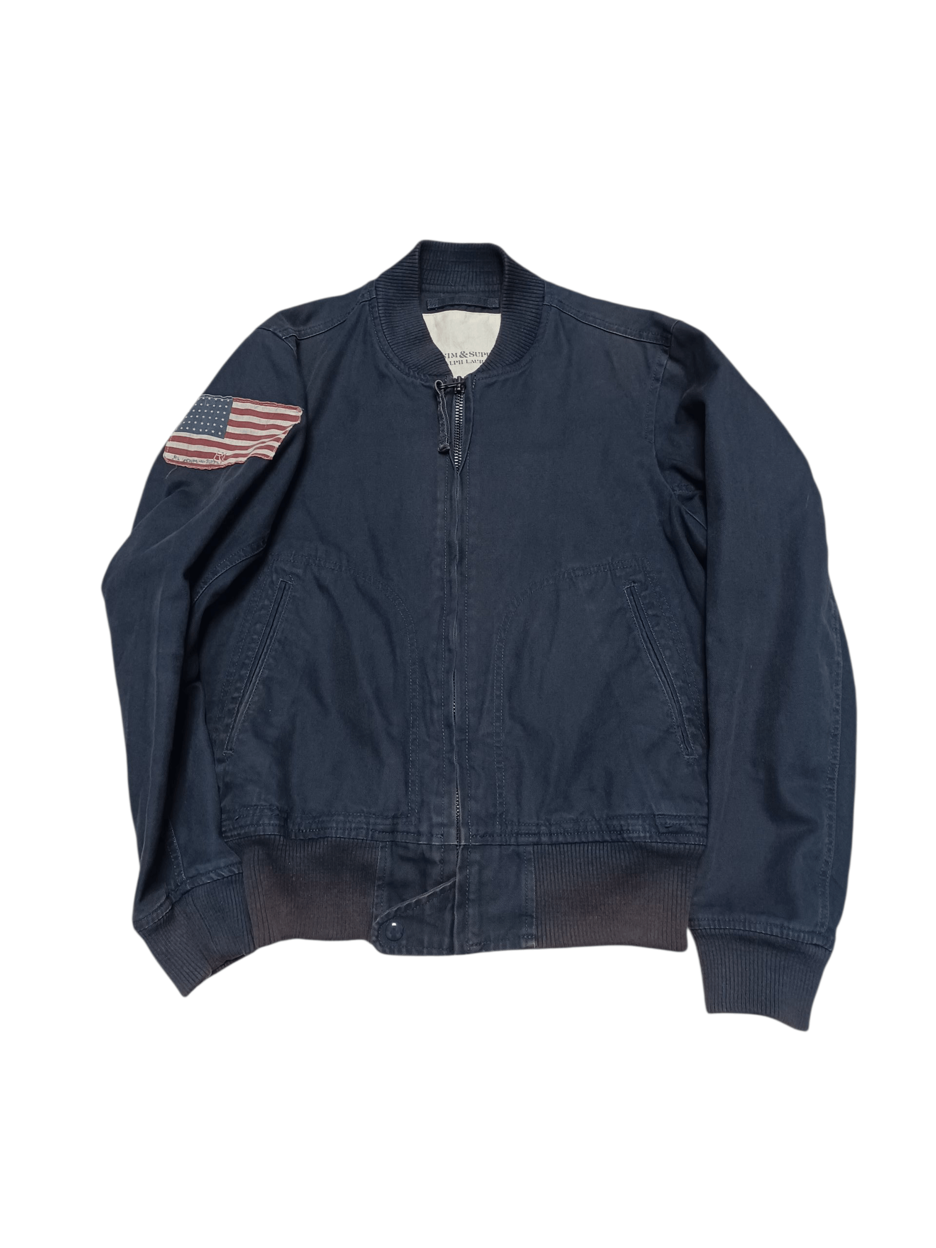 Denim & Supply Ralph Lauren DENIM&SUPPLY RALPH LAUREN FADED AMERICAN FLAG BOMBER JACKET Size US S / EU 44-46 / 1 - 1 Thumbnail