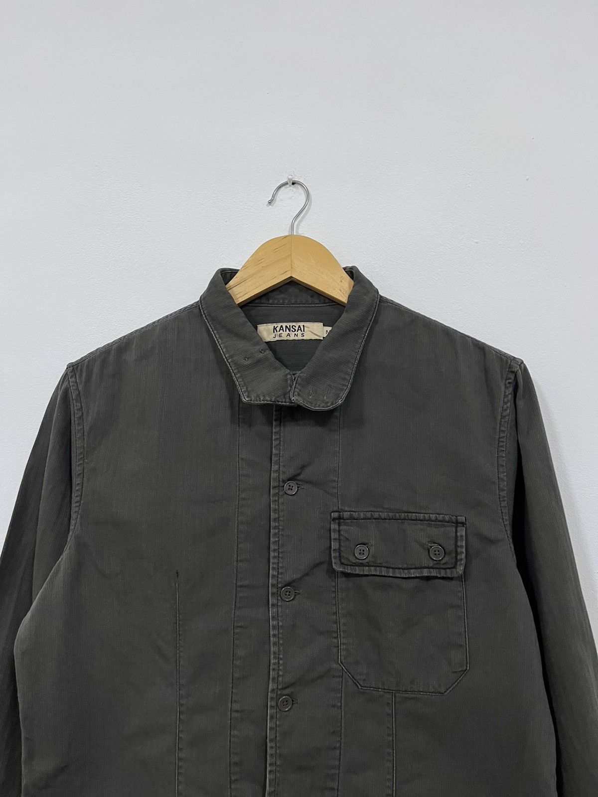 Kansai Yamamoto Kansai Jeans Dark Grey Button-Up Shirt Size US M / EU 48-50 / 2 - 2 Thumbnail