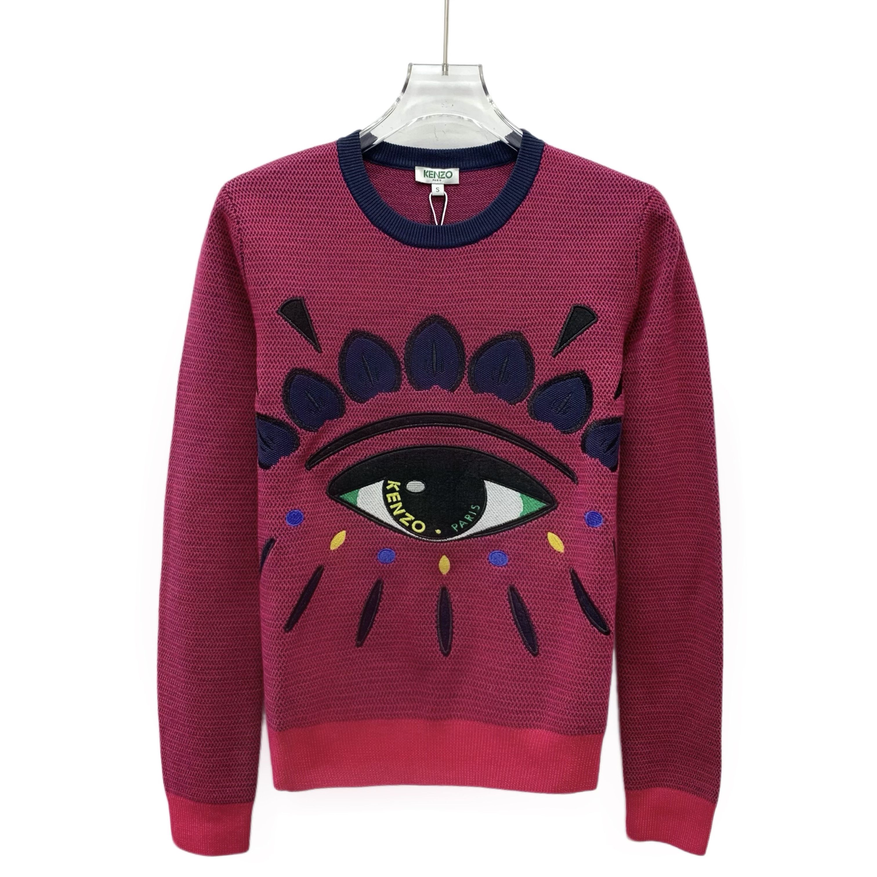Kenzo Kenzo Eye Logo Wool Knit Sweater Pink (S) Size US S / EU 44-46 / 1 - 1 Thumbnail
