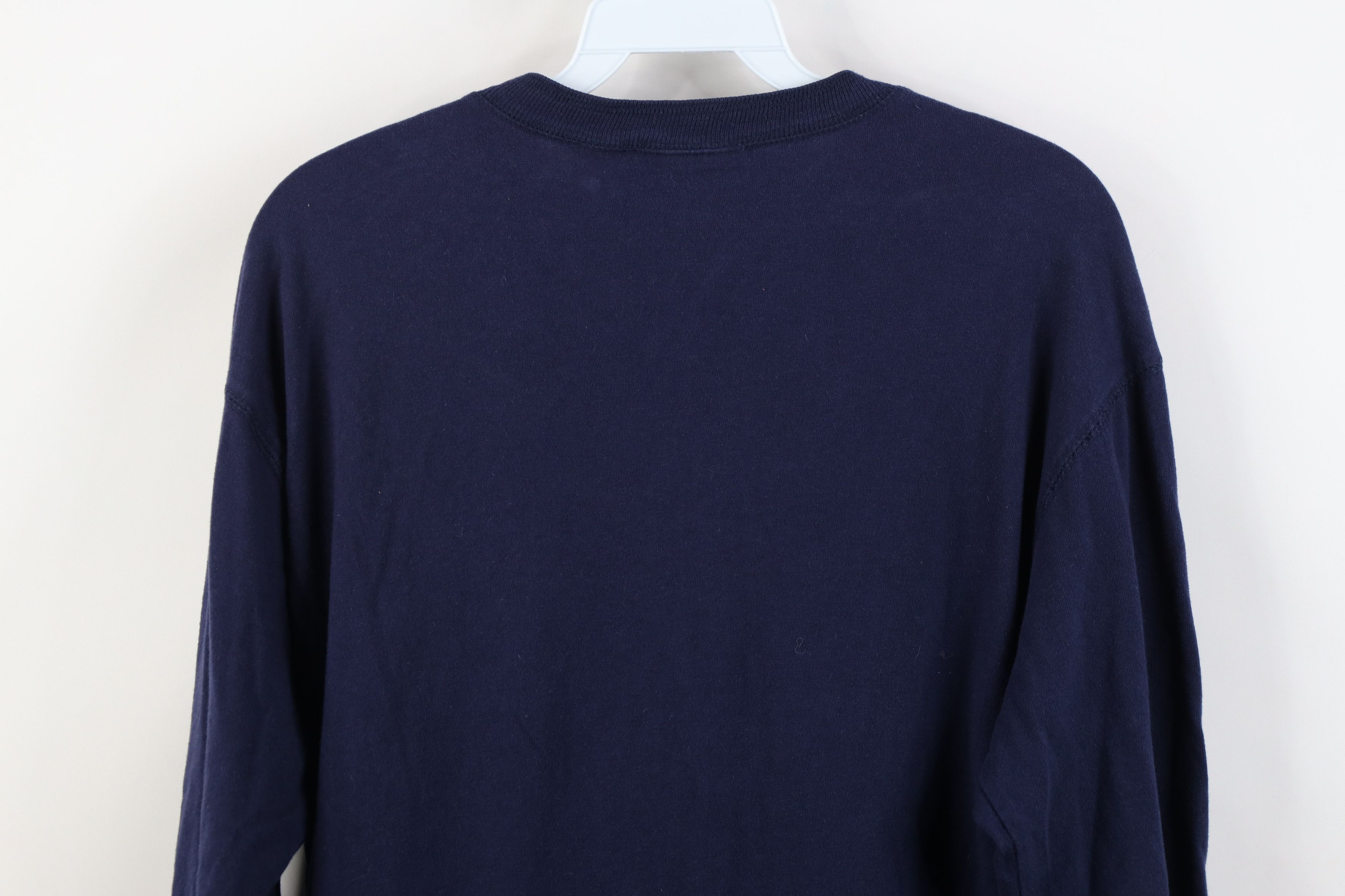 Vintage Vintage 90s Streetwear Blank Long Sleeve Henley T-Shirt Blue Size US S / EU 44-46 / 1 - 14 Thumbnail