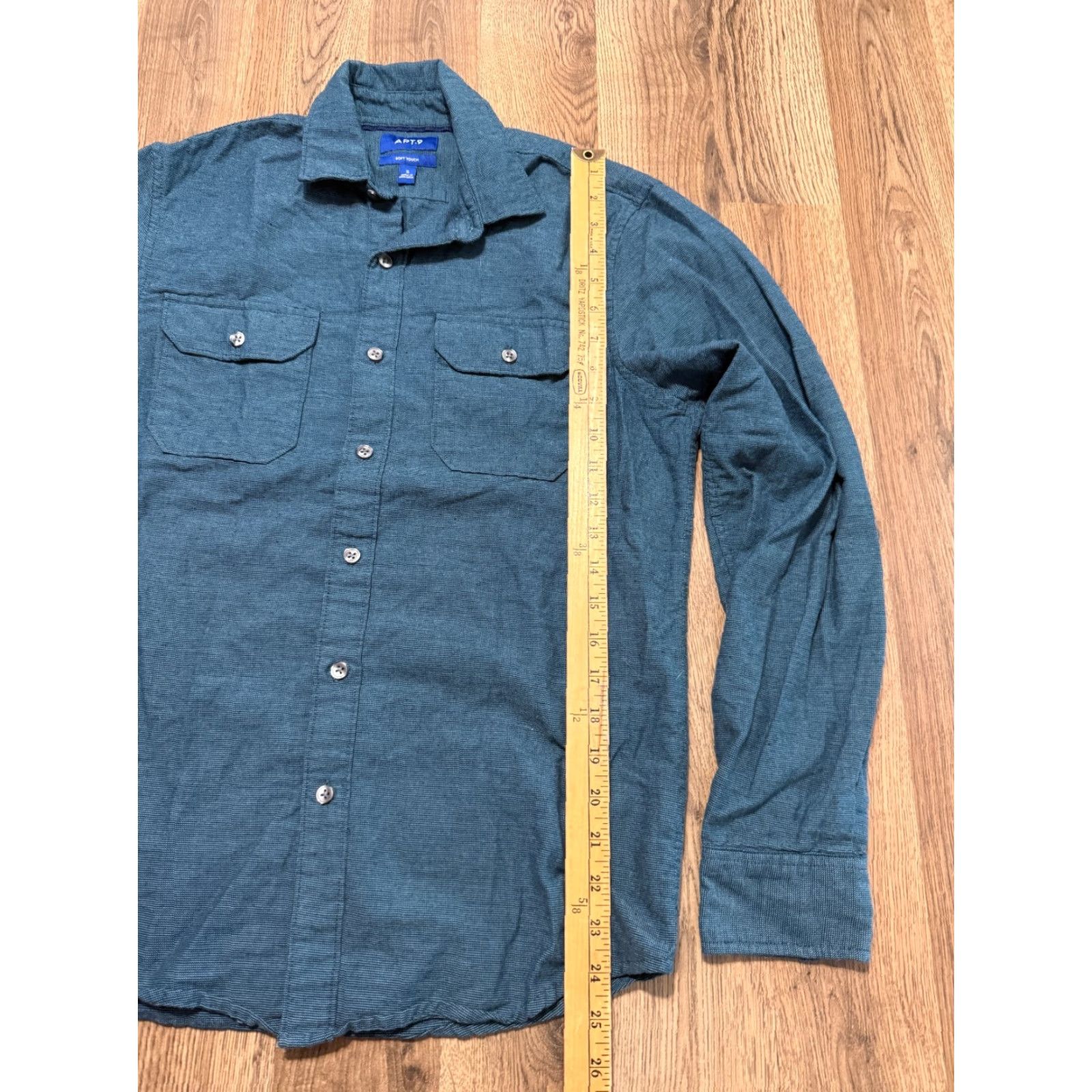 Apt. 9 APT. 9 Shirt Men's Size Small Green Blue Long Sleeve Button Up Soft Touch Size US S / EU 44-46 / 1 - 7 Thumbnail