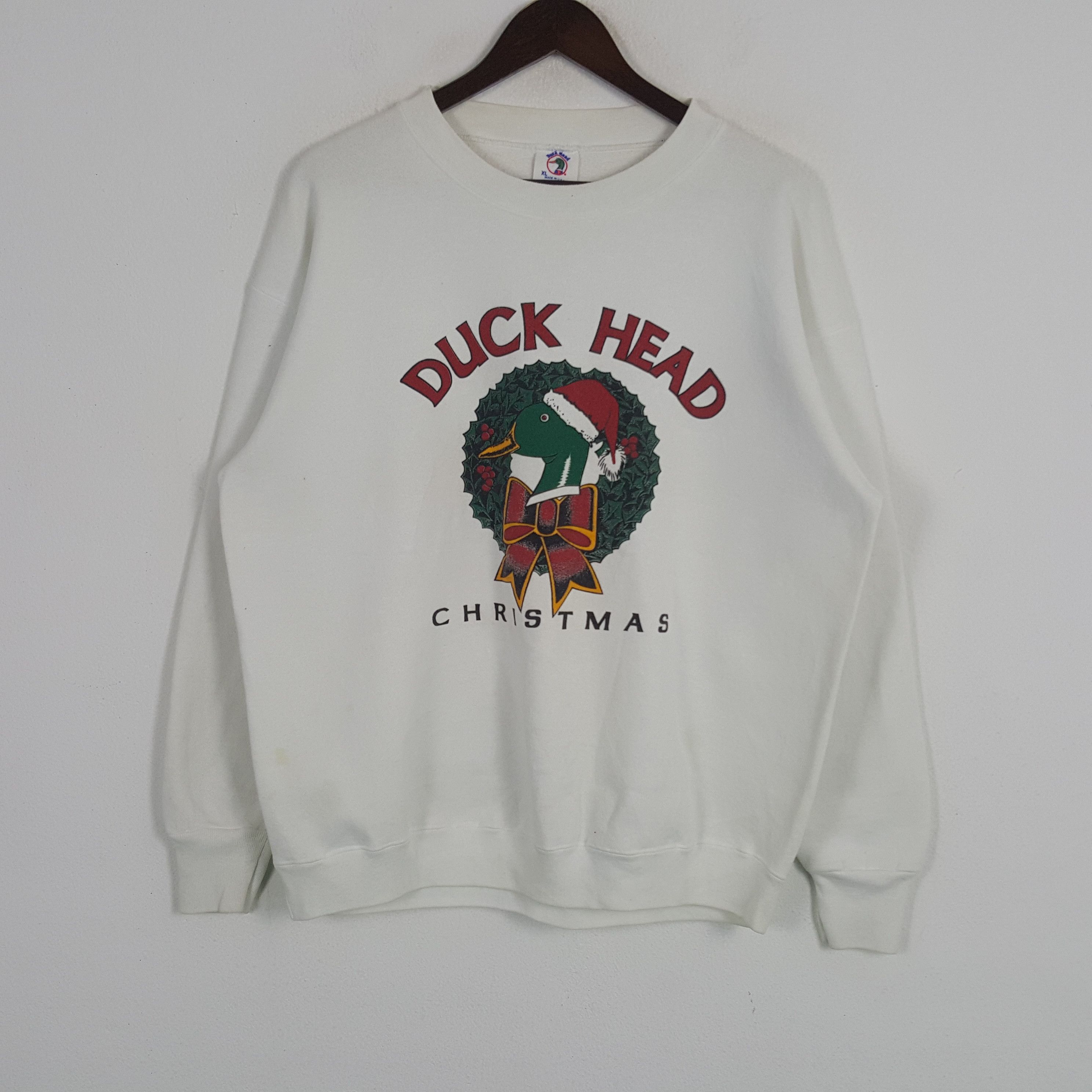 Vintage Vintage Duck Head Christmas Sweatshirt Size US L / EU 52-54 / 3 - 1 Thumbnail