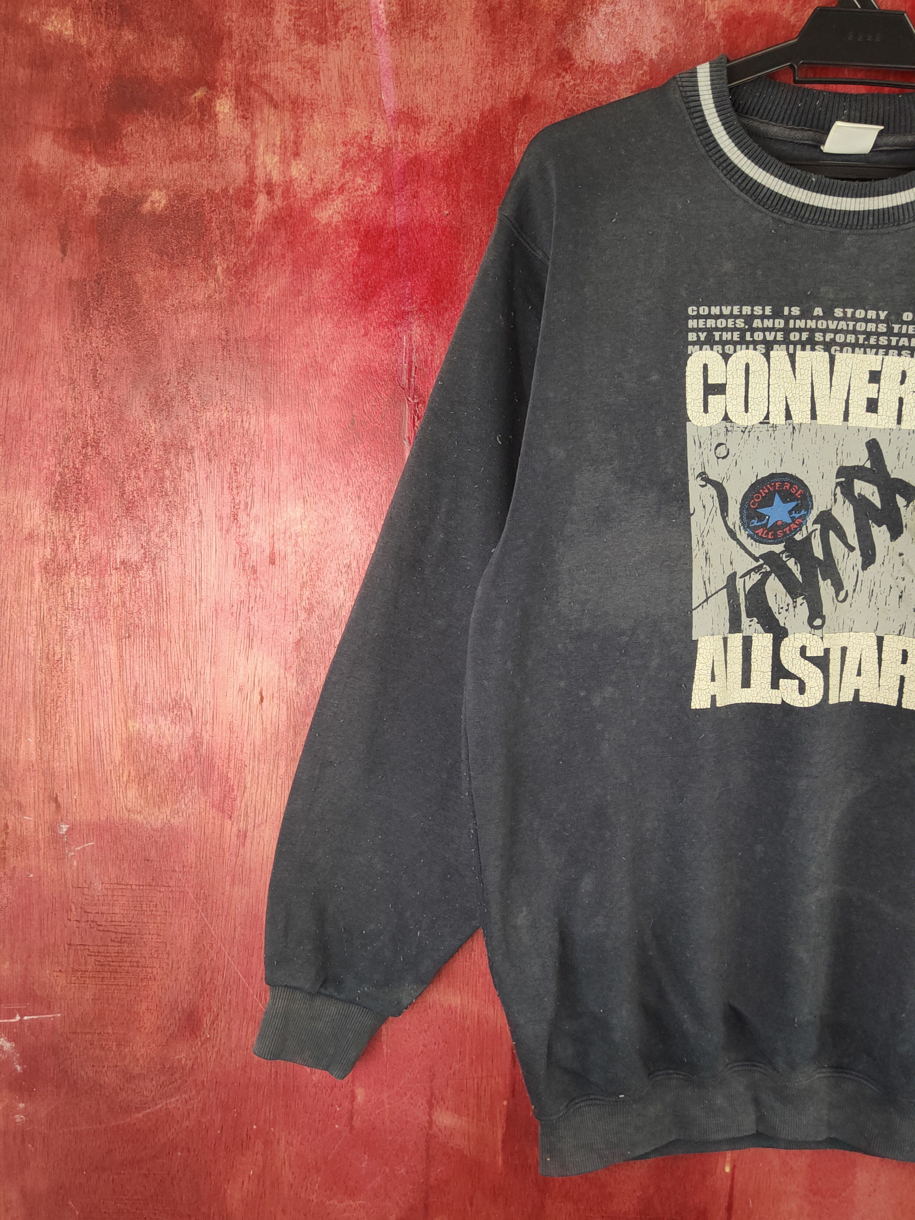 Converse Converse vintage Dark Blue Faded Sweatshirts #S1554 Size US M / EU 48-50 / 2 - 4 Thumbnail