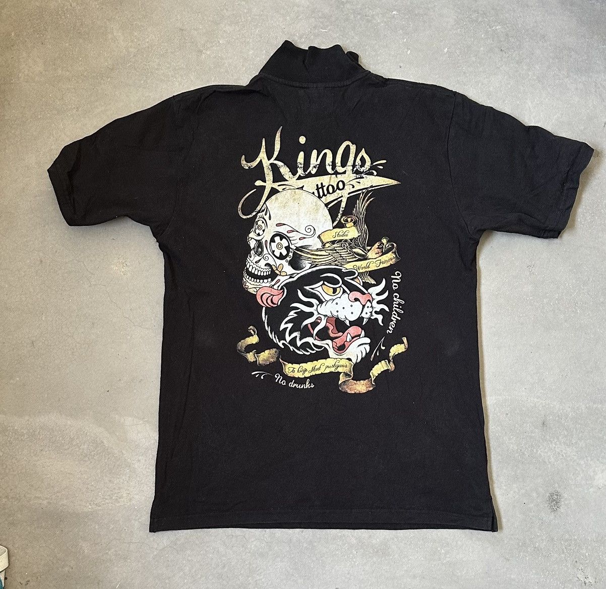 Vintage KINGS TATTOO NYC POLO TEE Size US M / EU 48-50 / 2 - 1 Thumbnail