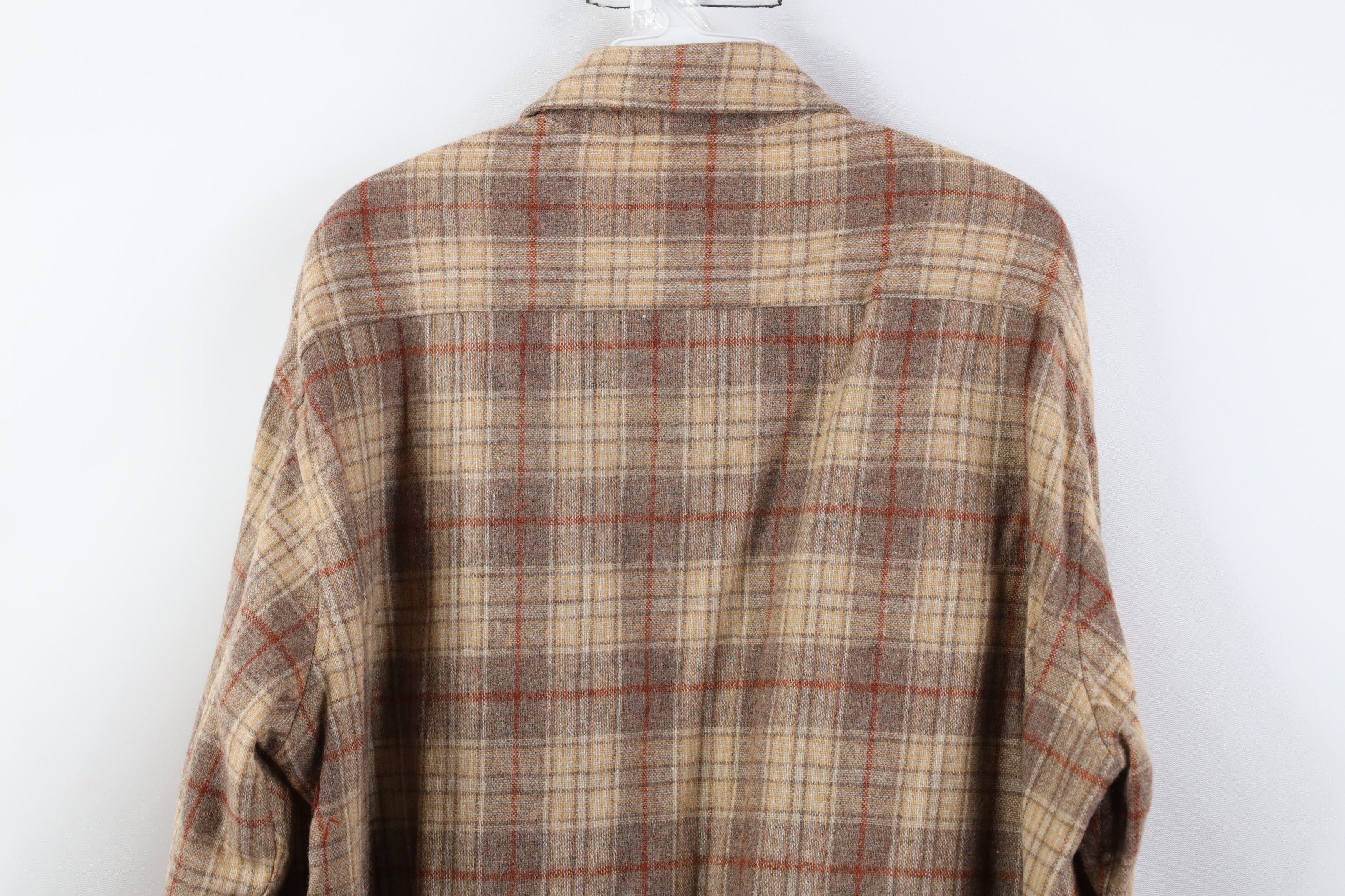 Vintage Vintage 70s Streetwear Wool Blend Collared Button Shirt Size US XL / EU 56 / 4 - 13 Thumbnail