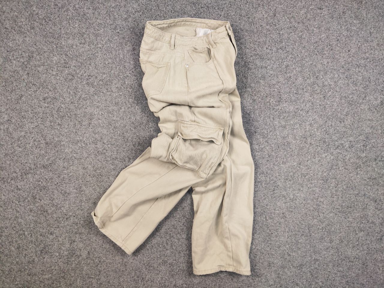 Japanese Brand Vintage Y2K Japanese Bondage Beige Baggy Cargo Denim Pants Size US 30 / EU 46 - 14 Thumbnail