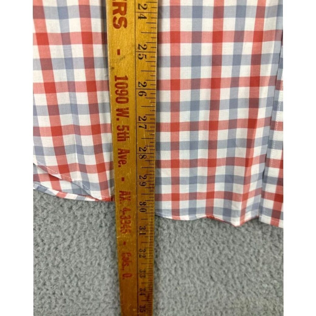 J.Crew J.CREW Button-Down Shirt Mens Large Red/Blue Plaid Lightweight Long Sleeve Shirt Size US L / EU 52-54 / 3 - 7 Thumbnail