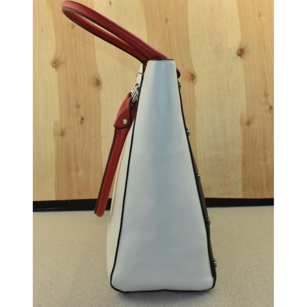 Christian Lacroix Christian Lacroix Women's Purse Black/White/Red Leather Tote Size ONE SIZE - 8 Thumbnail