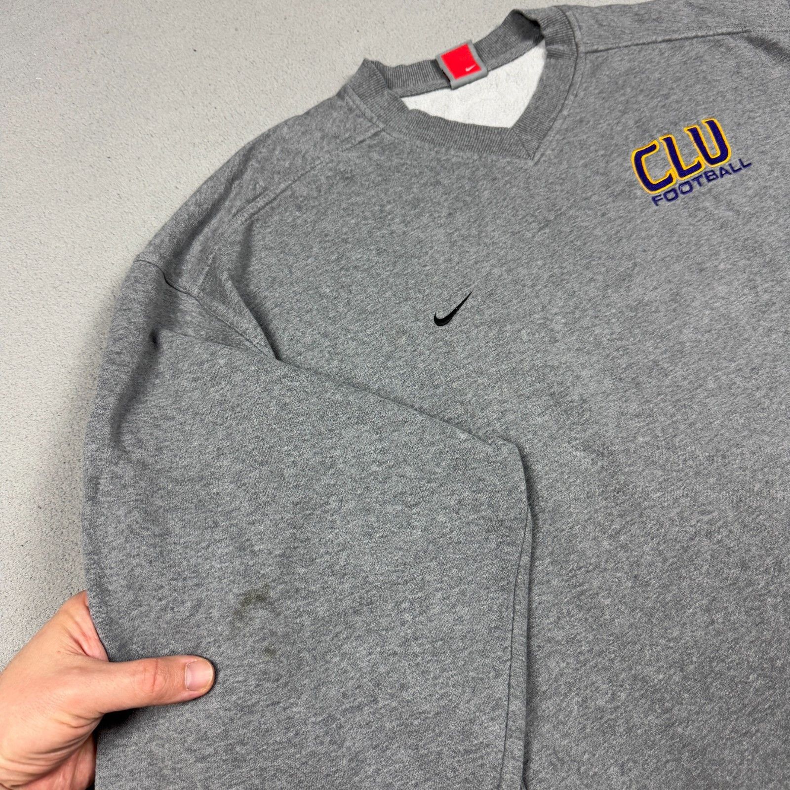 Nike Nike Sweatshirt Vintage 90s Gray CLU Football XL Size US XL / EU 56 / 4 - 4 Thumbnail