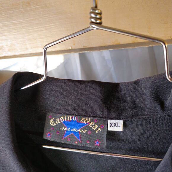 Other Casino Wear All Stars Black Shirt With Pole Dancer Applique Size US XXL / EU 58 / 5 - 6 Thumbnail