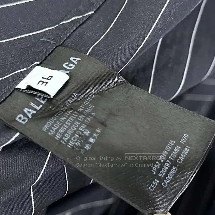 Balenciaga Balenciaga Back Logo Striped Shirt Size XS / US 0-2 / IT 36-38 - 5 Thumbnail