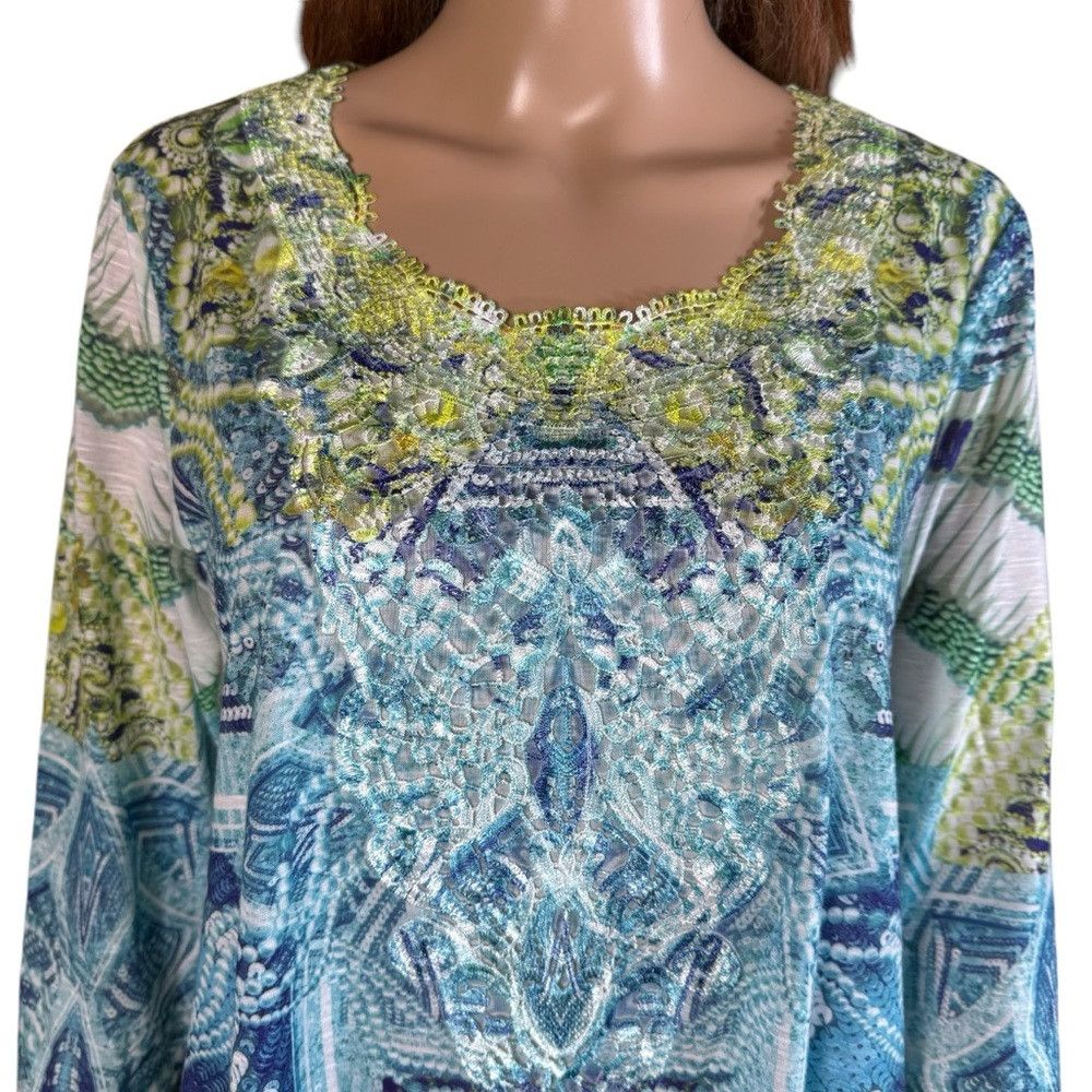 Chicos New Chico's Embroidered Inset Top Size 1 US M Size M / US 6-8 / IT 42-44 - 4 Thumbnail