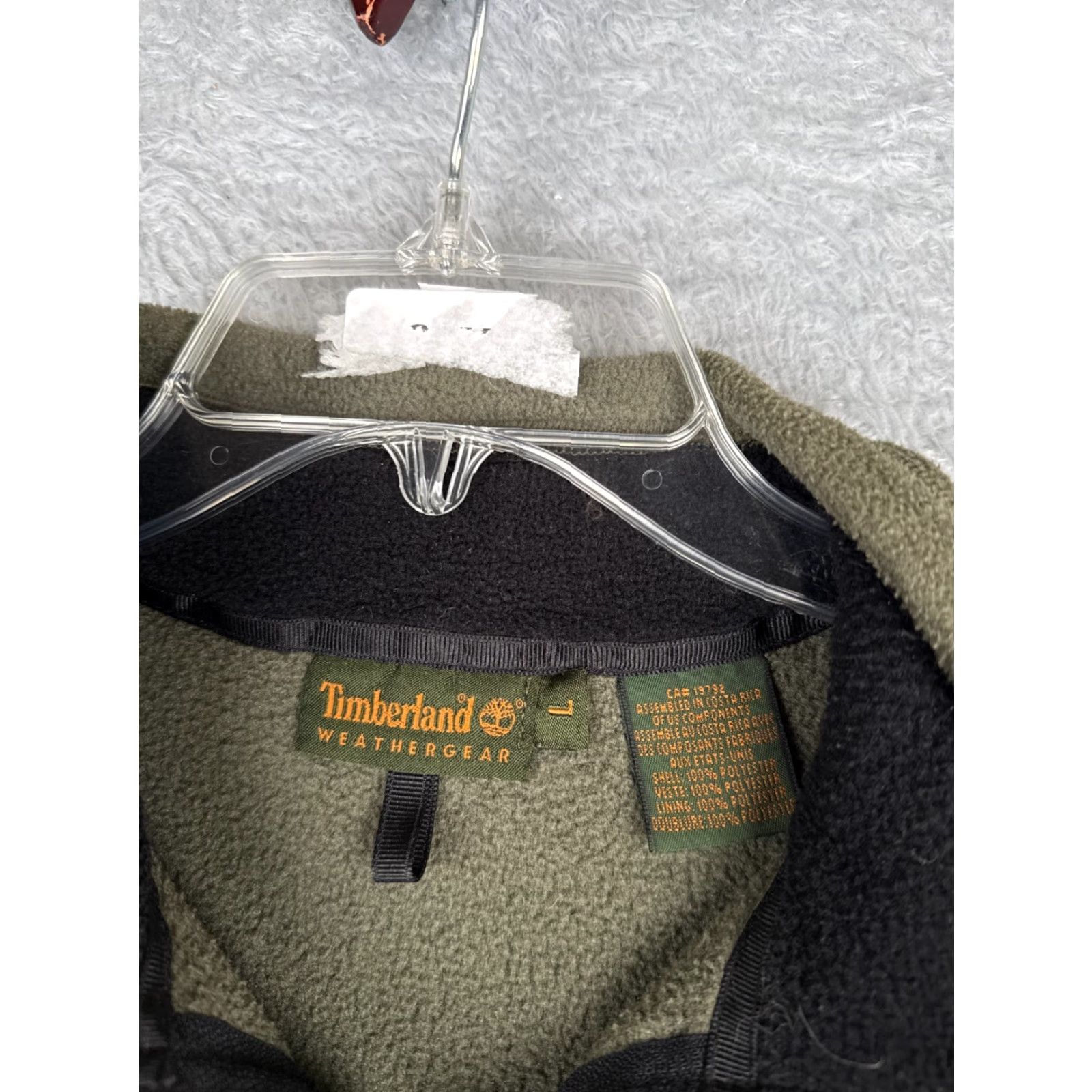 Timberland Timberland Sweater Men Large Green Fleece 1/4 Zip Polyester ISSUES READ ME Size US L / EU 52-54 / 3 - 7 Thumbnail