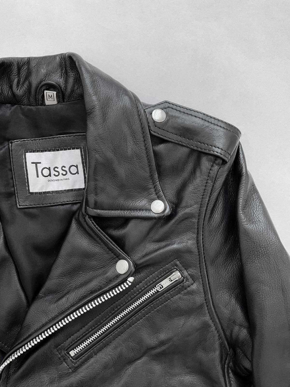 Tasso Elba Perfecto leather jacket Size US M / EU 48-50 / 2 - 5 Thumbnail