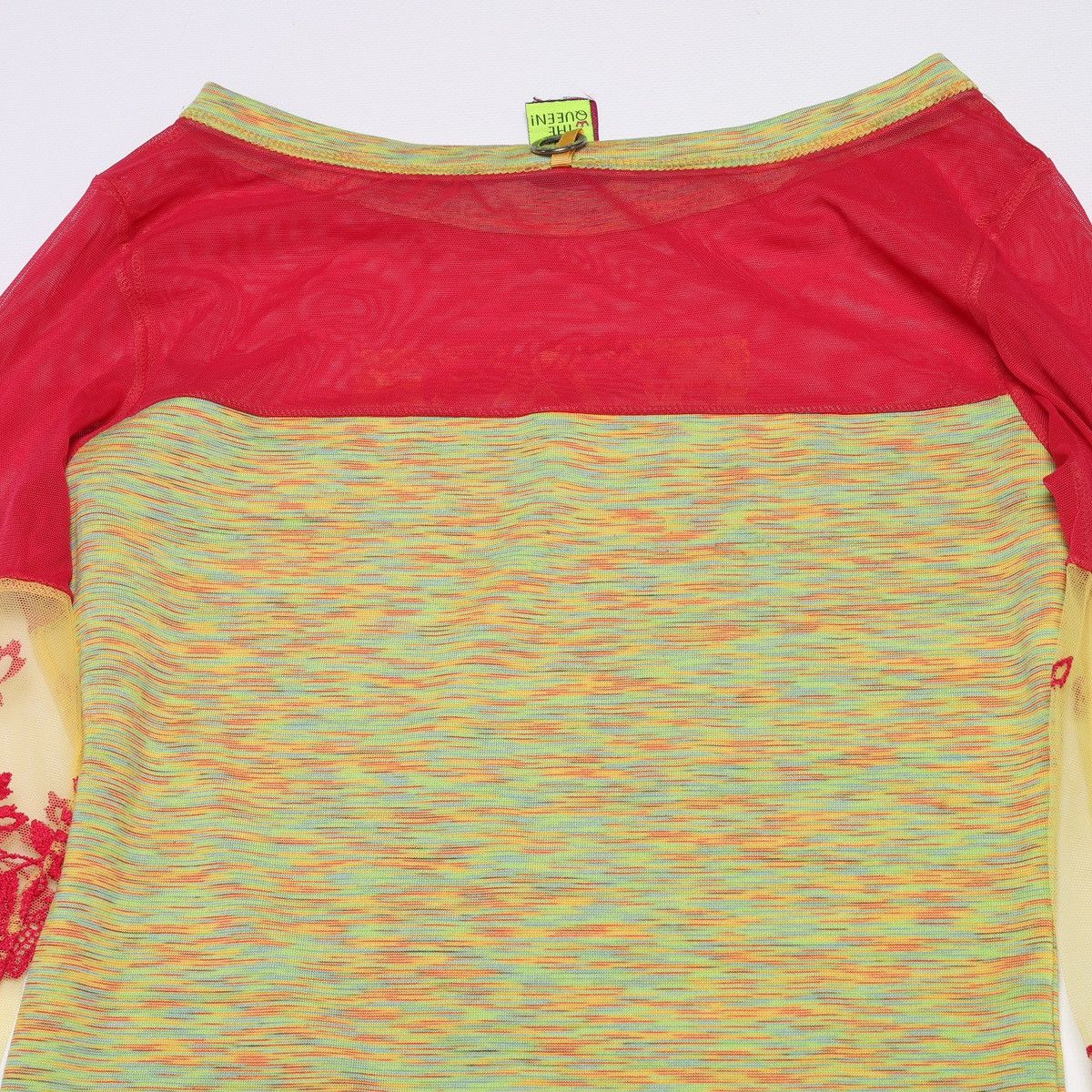 Other Save the Queen Pink Yellow Printed Top Mesh Sleeve Size S / US 4 / IT 40 - 16 Thumbnail