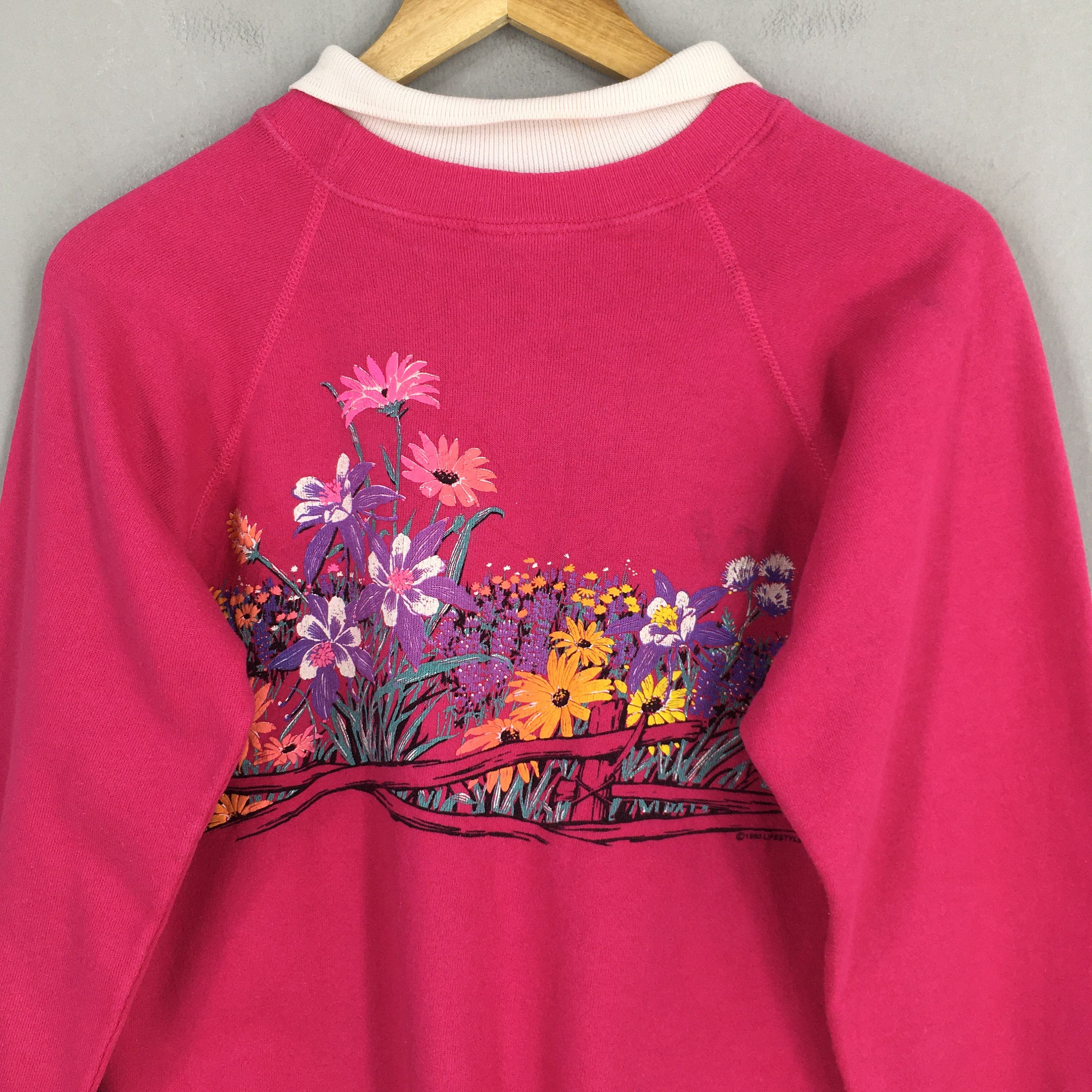 California Arts. Vintage 90s California Floral Aesthetic Sweatshirt Medium Size US M / EU 48-50 / 2 - 8 Thumbnail