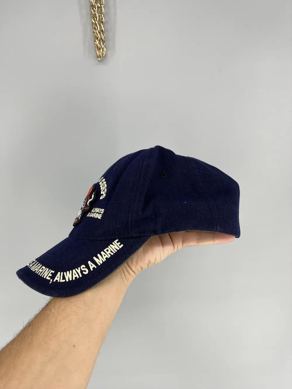 Vintage Once a Marine Hat Big Patch Black Adjustable Trucker Size ONE SIZE - 5 Thumbnail