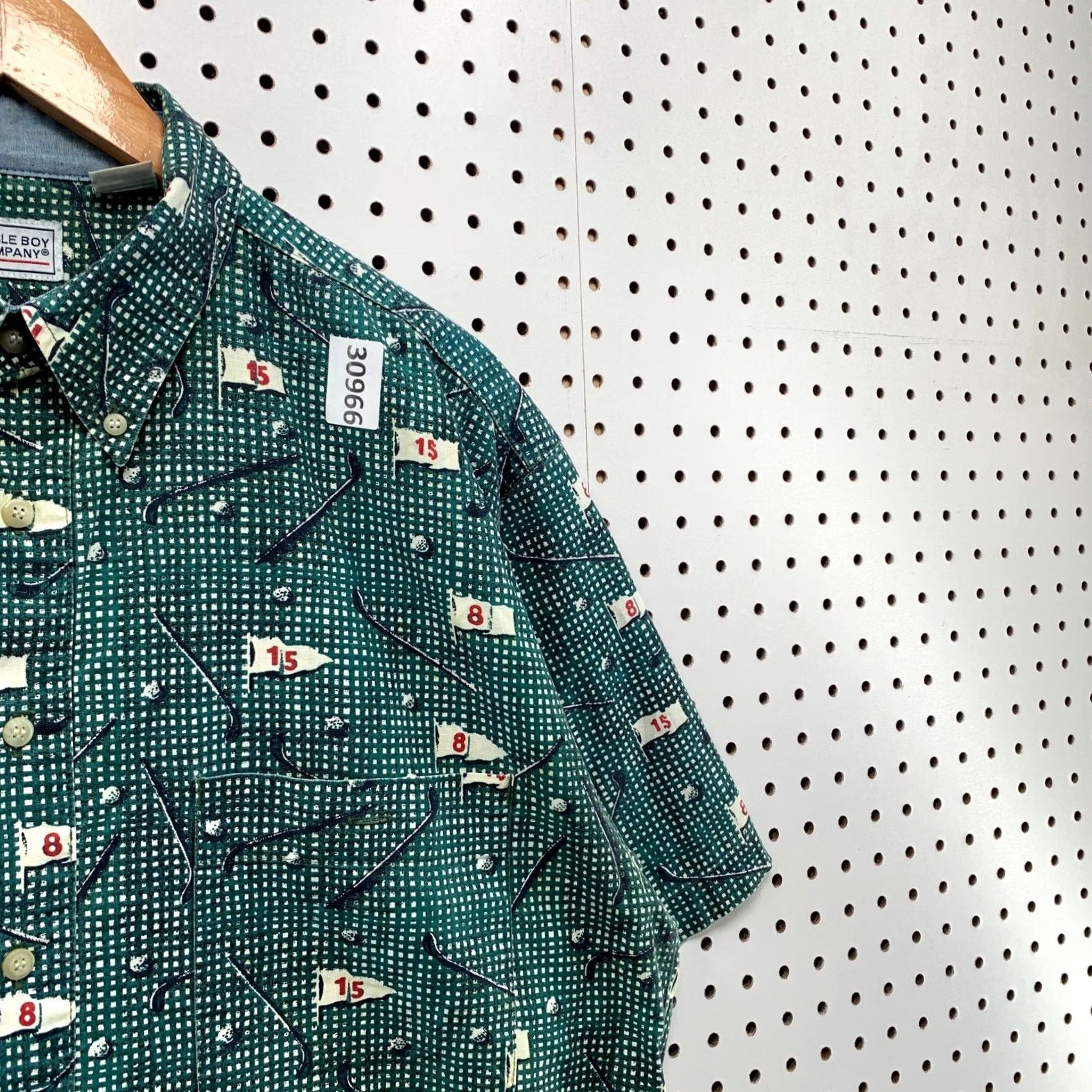Bugle Boy VINTAGE Bugle Boy SHirt Mens Large GOLF All Over Print AOP Button Down 24X31 Size US L / EU 52-54 / 3 - 7 Thumbnail