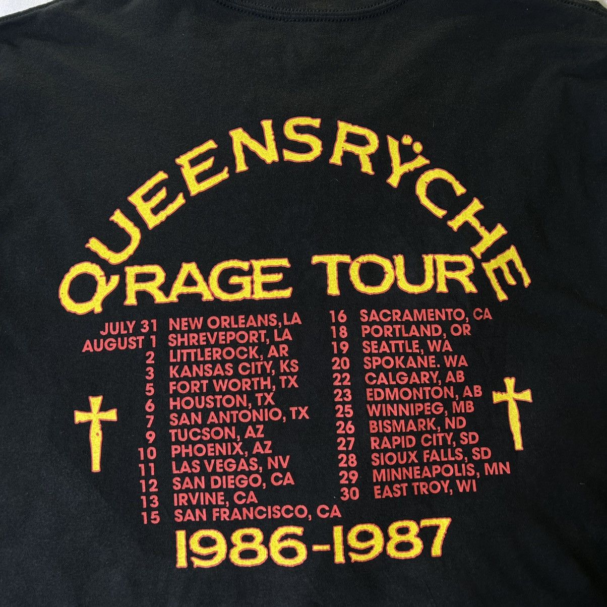 Band Tees Vintage Queensryche Rage For Order Band T-Shirt Size US XXL / EU 58 / 5 - 4 Thumbnail