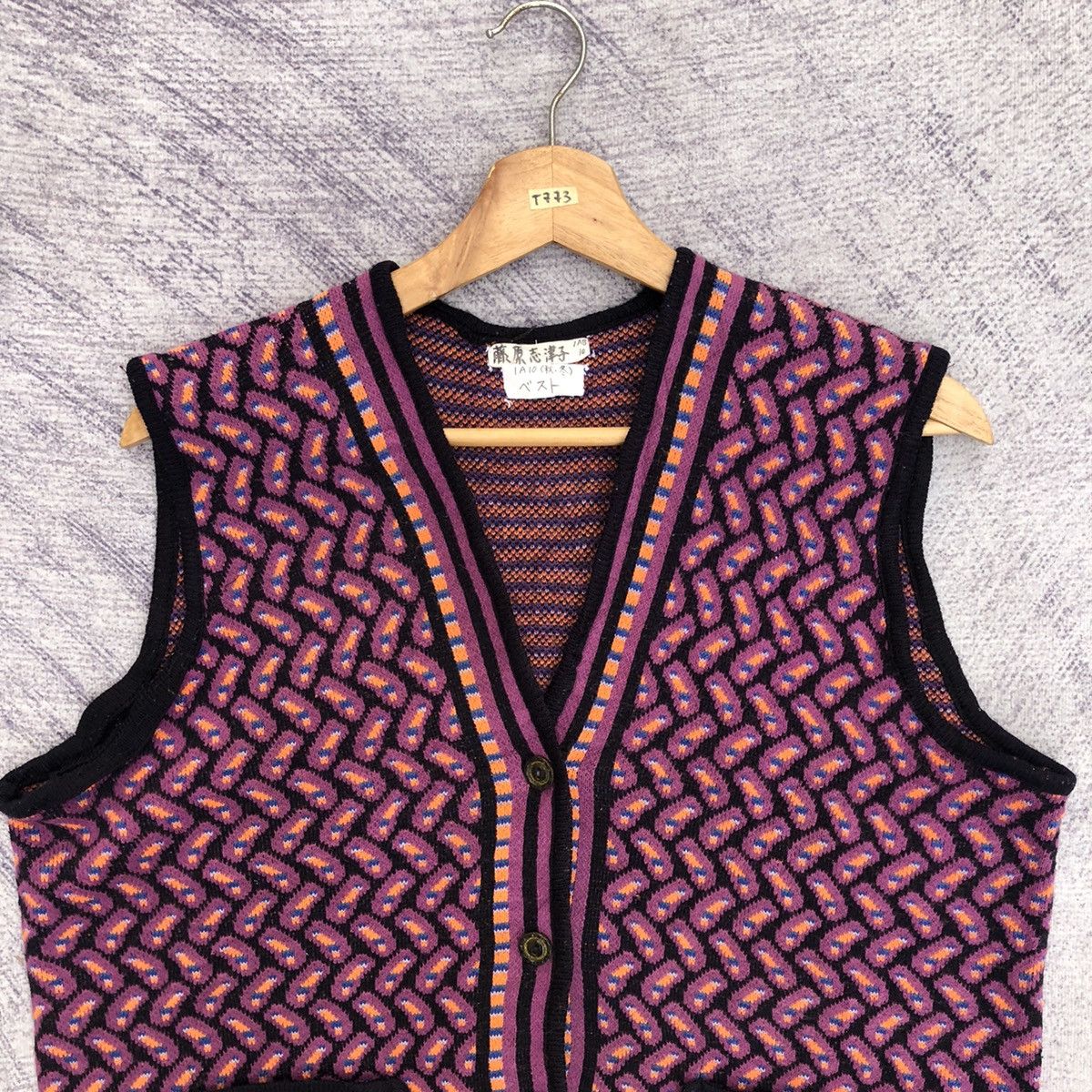 Beauty Beast × Traditional Weatherwear 🔴Very Rare KnitVest Vintage Pattern Size US M / EU 48-50 / 2 - 2 Thumbnail