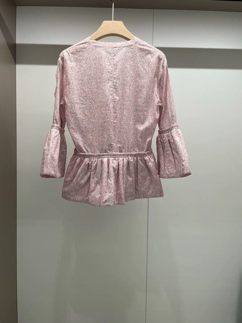 Loewe LOEWE Pink cotton jacket with floral print Size M / US 6-8 / IT 42-44 - 2 Thumbnail