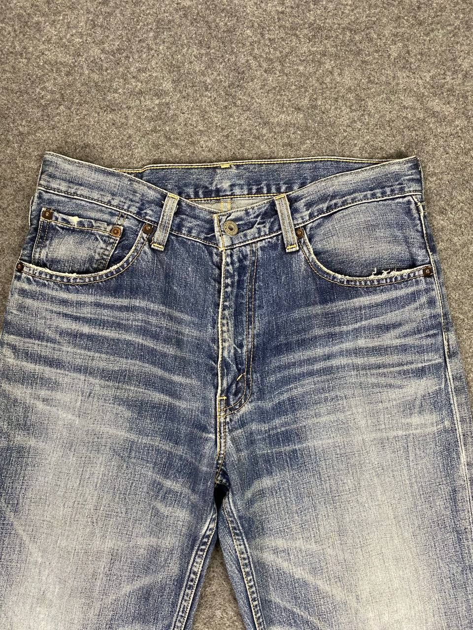 Levi's vintage levis 502 distressed reworked denim nice design Size US 32 / EU 48 - 9 Thumbnail