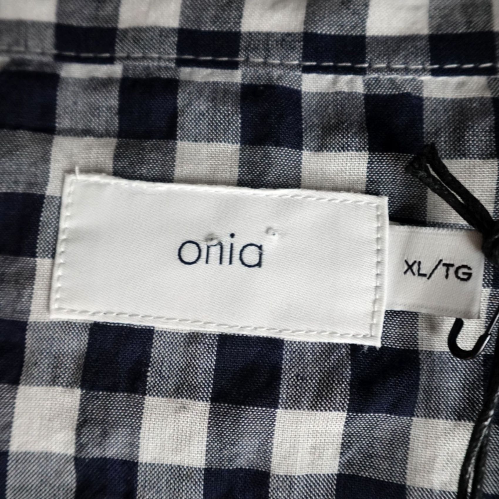 Onia Onia Mens Shirt XL Blue Camp Collar Gingham Plaid NEW Shirt XL Blue Size US XL / EU 56 / 4 - 8 Thumbnail