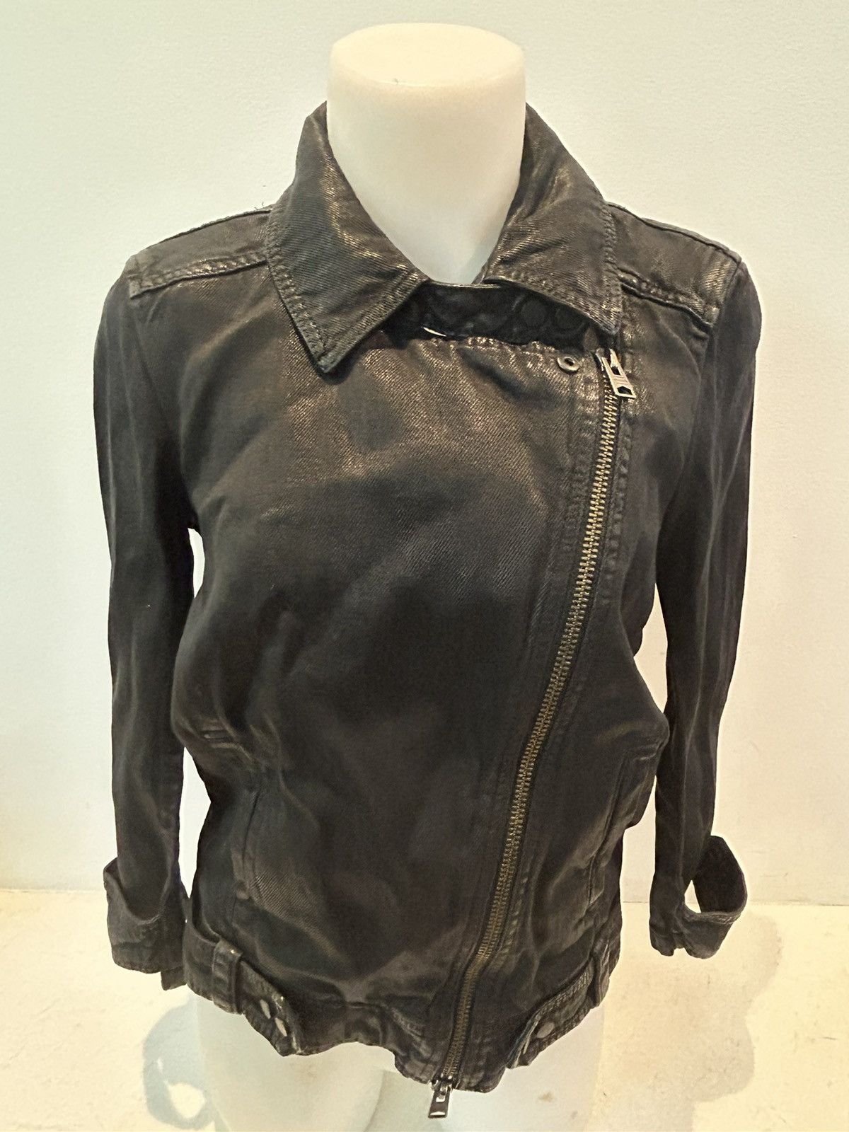 Allsaints New waxed coated cotton black Allsaints jacket Size S / US 4 / IT 40 - 5 Thumbnail