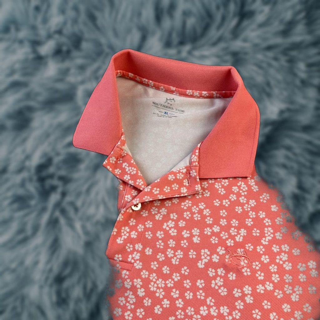 Southern Tide Southern Tide Polo Shirt Mens All Over Print Floral Extra Large Golf Performance Size US XL / EU 56 / 4 - 1 Thumbnail