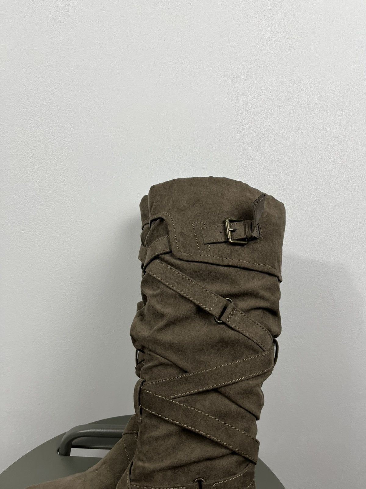 Other Women Knee High Buckle Boots Faux Suede Warm Lined EU 38 Size US 7 / IT 37 - 7 Thumbnail
