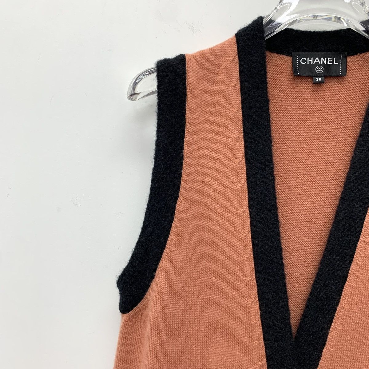 Chanel Chanel Orange Cashmere V-Neck Knit Cardigan Jacket Size S / US 4 / IT 40 - 3 Thumbnail