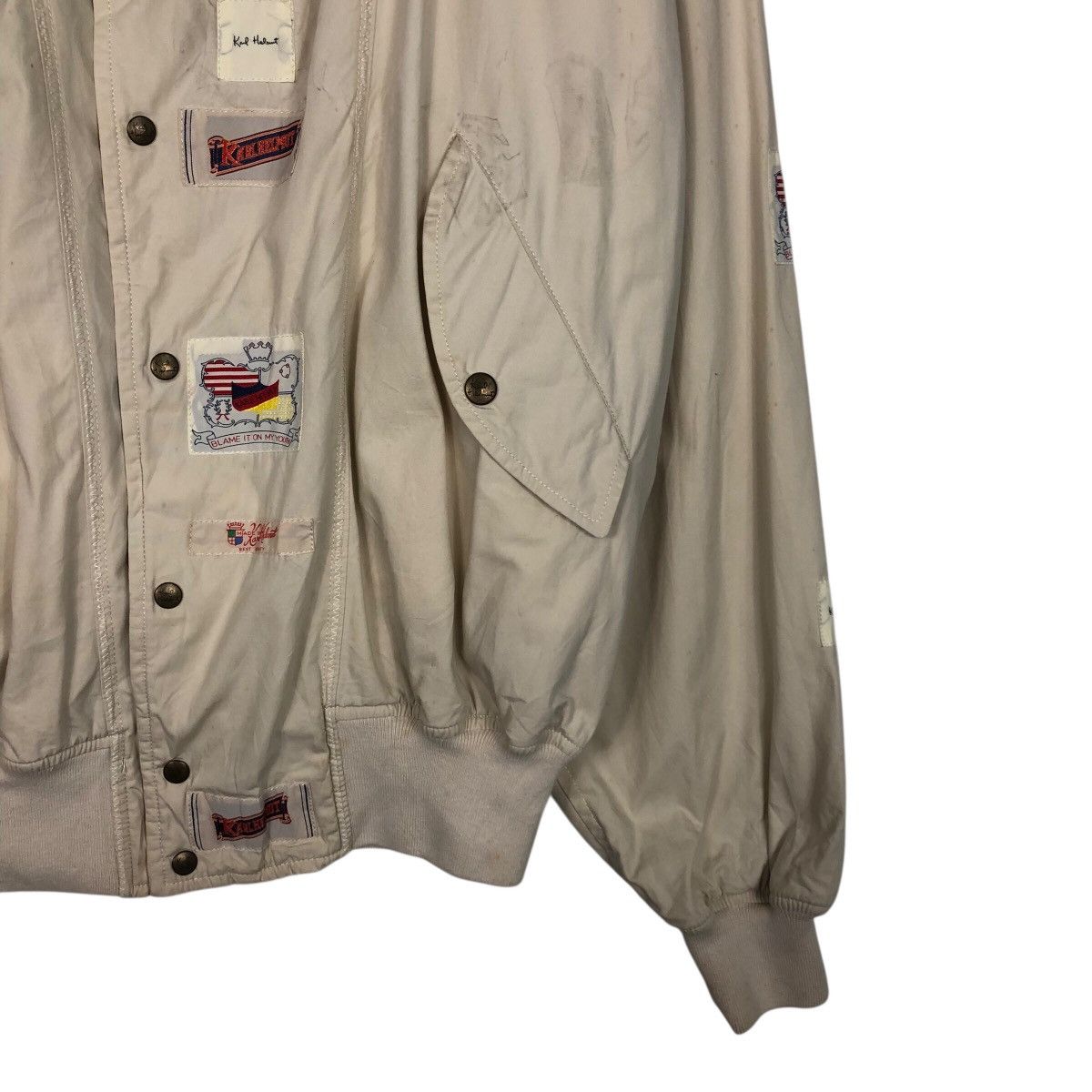 Japanese Brand 📌Vintage Bomber Jacket Karl Helmut Patches Issey Miyake Size US L / EU 52-54 / 3 - 6 Thumbnail