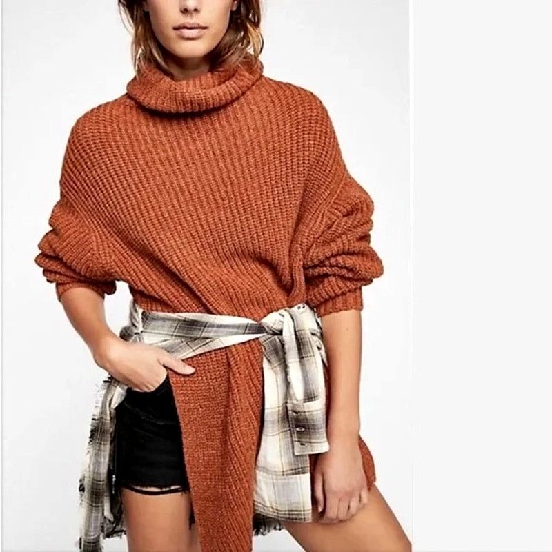 Free People Free People Eleven Chunky Knit Sweater - Rust - size M Size M / US 6-8 / IT 42-44 - 4 Thumbnail