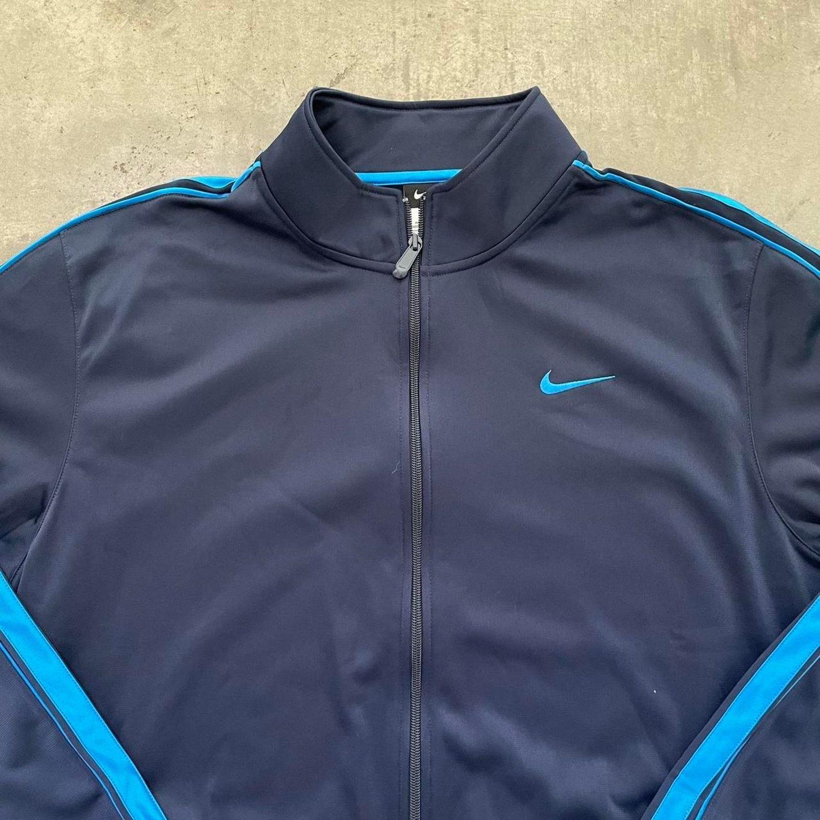 Nike Nike Blue Two Tone Track Jacket Size US XL / EU 56 / 4 - 2 Thumbnail
