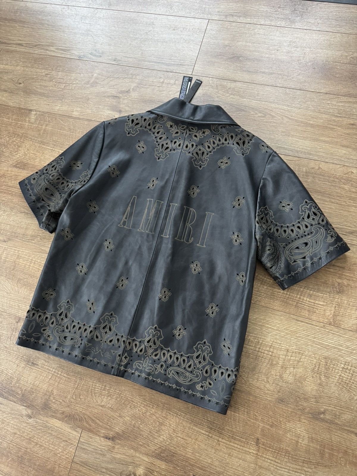 Amiri Amiri NEW Bandana leather shirt/jacket, black, size M Size US M / EU 48-50 / 2 - 14 Thumbnail
