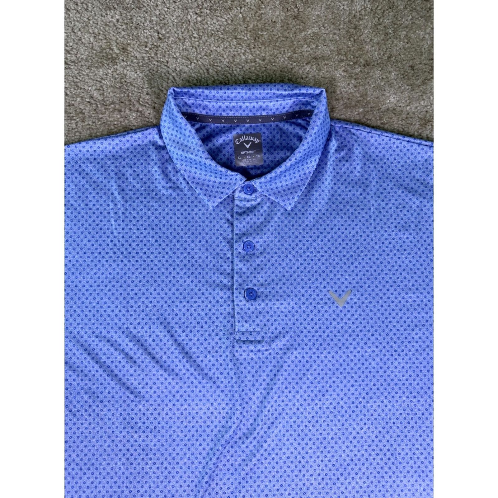 Callaway Callaway Polo Shirt Men Size XL Geometric Stretch Opti Dri Performance Casual Size US XL / EU 56 / 4 - 2 Thumbnail