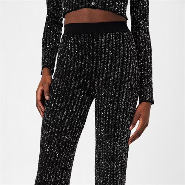 Missoni o1g2r1mq1124 Flare Trouser in Black & Silver Size 26" / US 2 / IT 38 - 4 Thumbnail