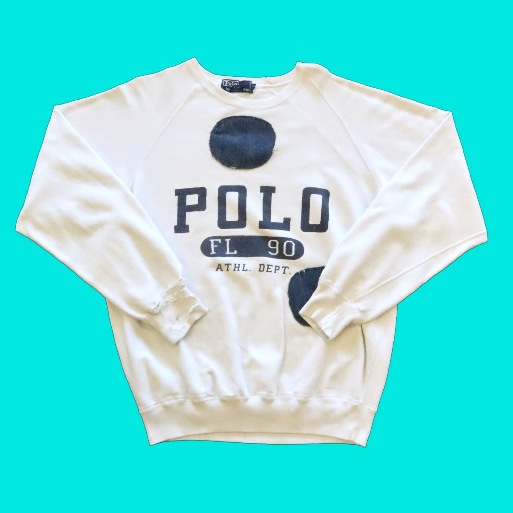 Polo Ralph Lauren Vintage Polo Ralph Lauren Sweatshirt Crewneck 90s Size M White Men Size US M / EU 48-50 / 2 - 1 Thumbnail