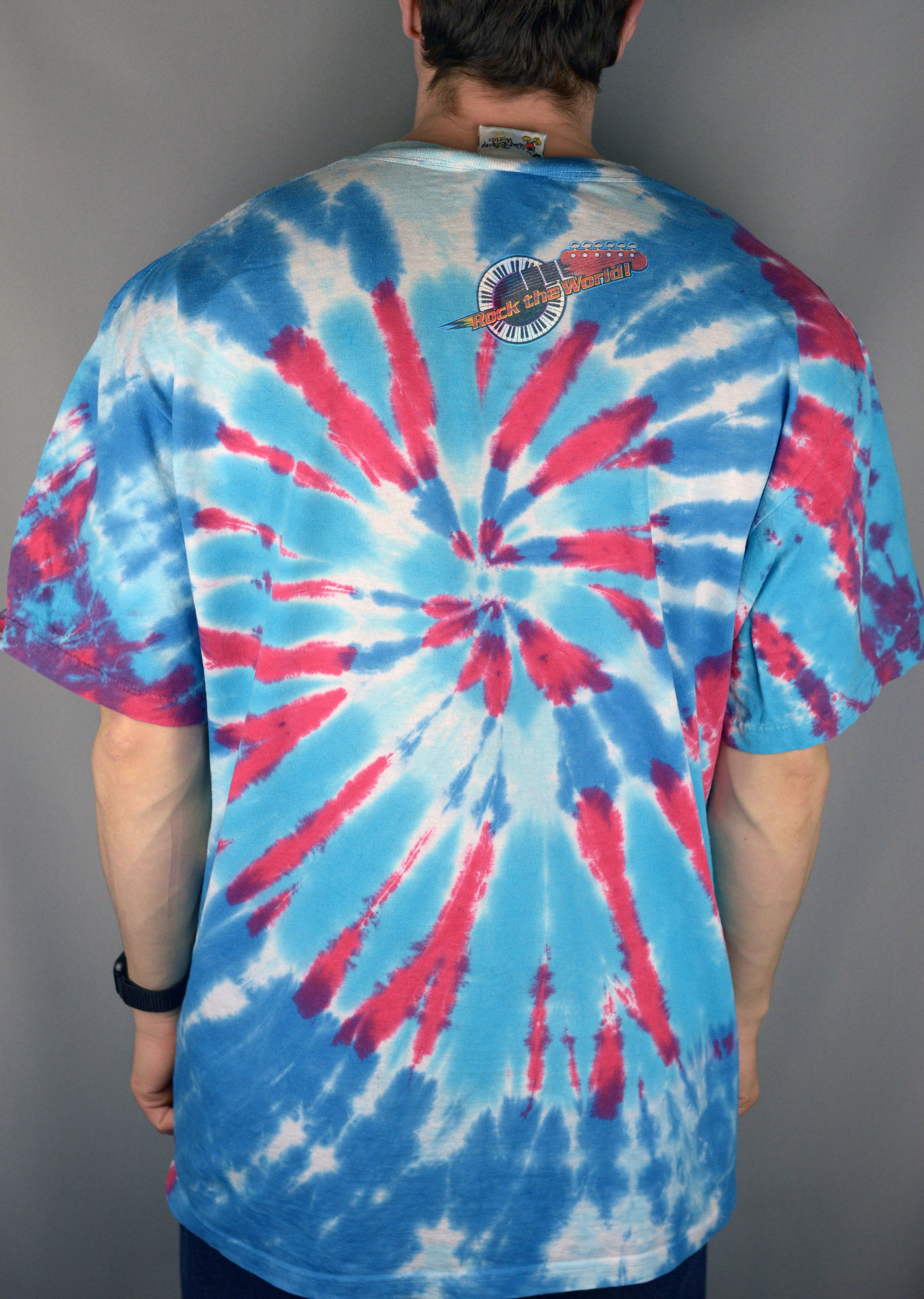 Aerosmith Rock n Roller Coaster Aerosmith Rock The World 90s Tie Dye Size US XL / EU 56 / 4 - 2 Thumbnail