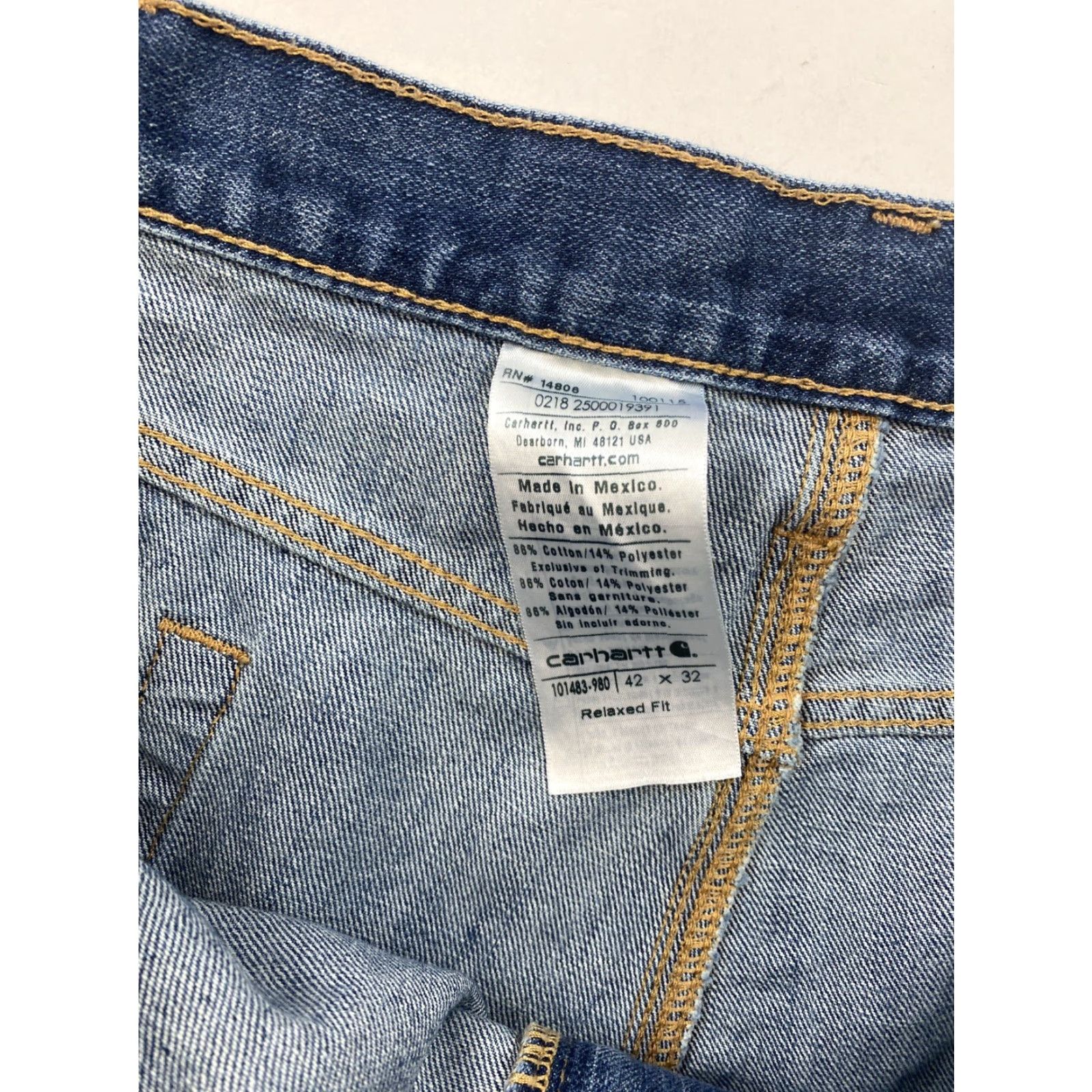 Carhartt Carhartt Jeans Mens 42x32 Blue Straight Adult Mens Size US 42 / EU 58 - 3 Thumbnail