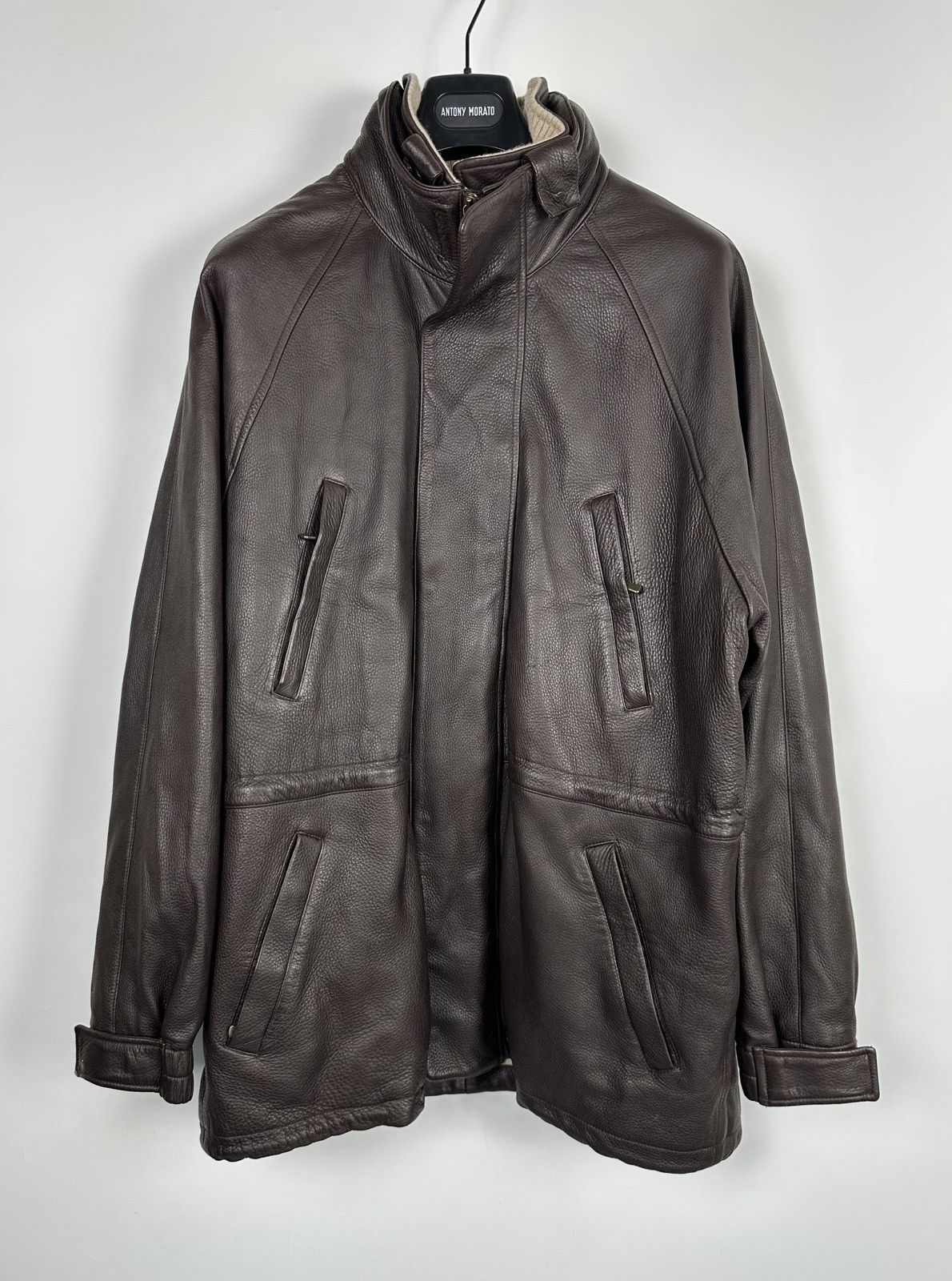 Loro Piana Loro Piana Leather Cashmere Coat Jacket Size US XXL / EU 58 / 5 - 1 Thumbnail