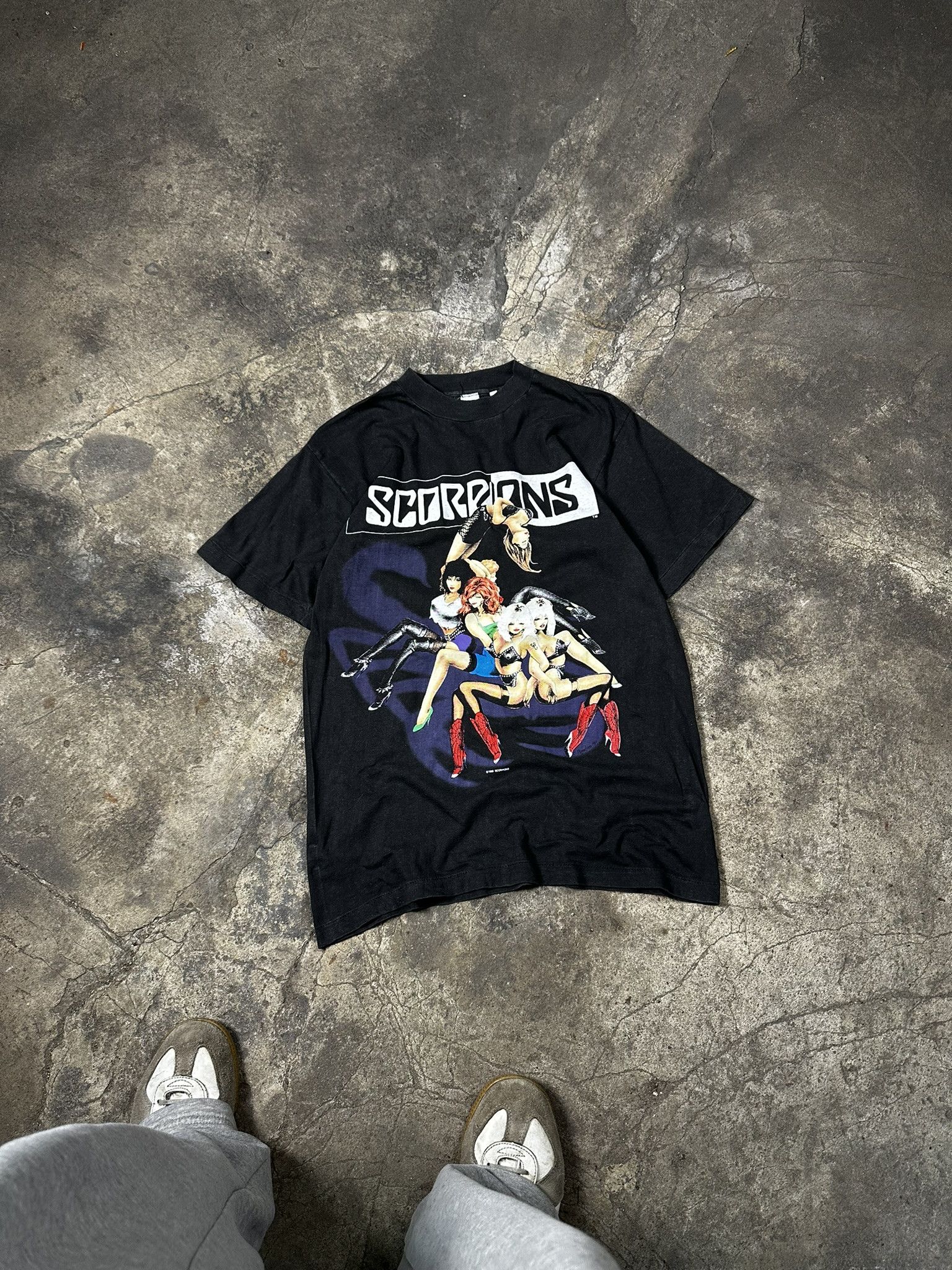 1990 Scorpions Tease Me Please Tour Rock Metal Band T-shirt