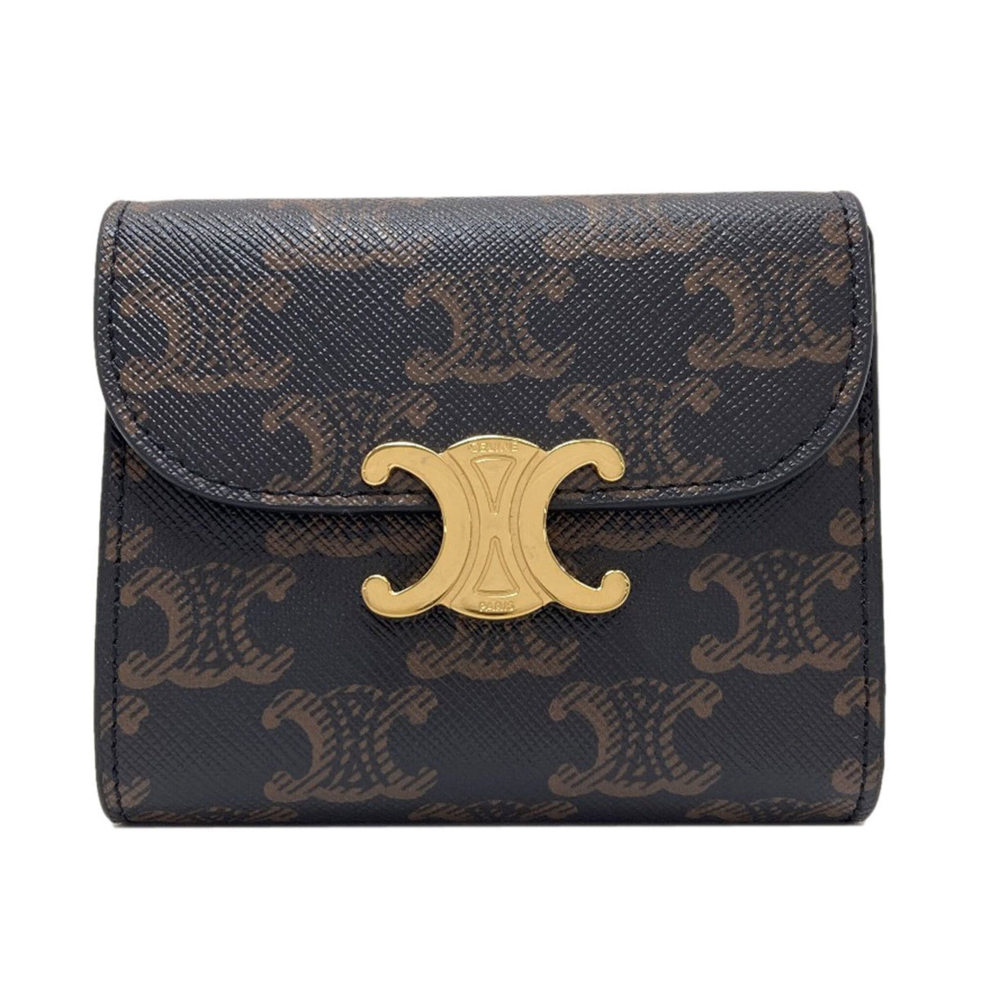 Celine Celine Triomphe Bi-fold Leather Wallet for Women Size ONE SIZE - 1 Thumbnail