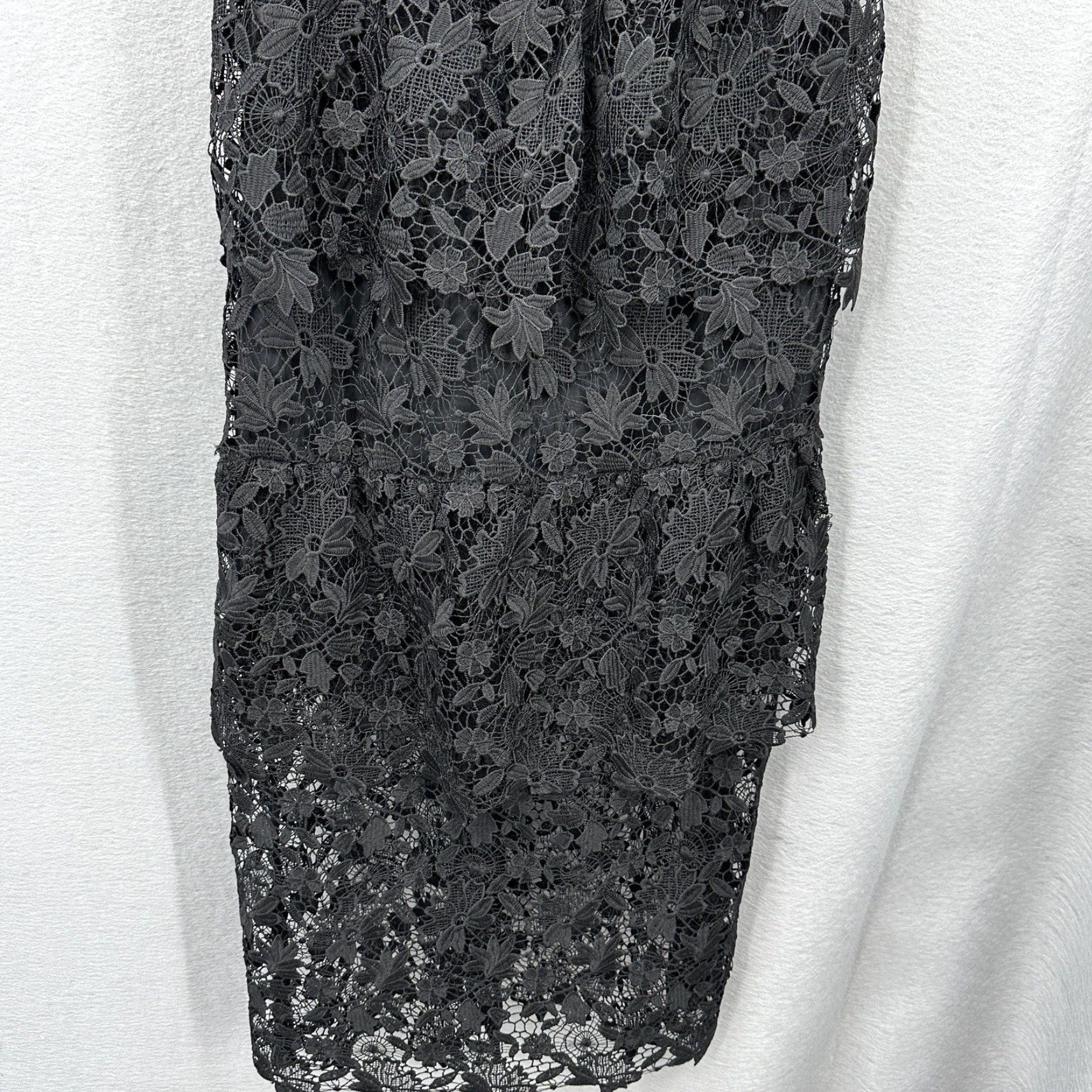 Joie Joie Belisa Dress Women 0 One Shoulder Midi Tiered Eyelet Lace Cottagecore Quiet Size XS / US 0-2 / IT 36-38 - 4 Thumbnail